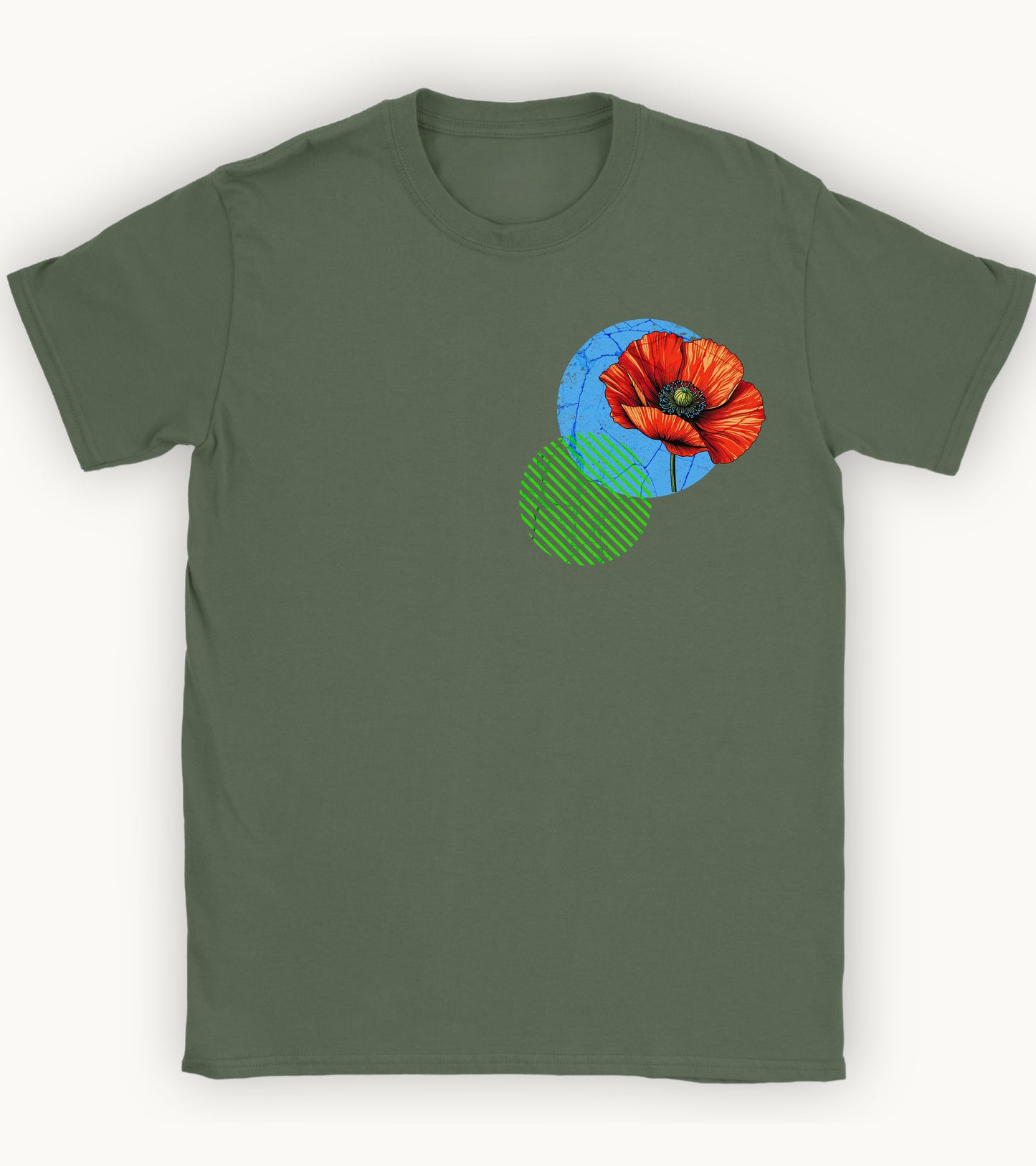 poppy, birth month August flower T-shirt