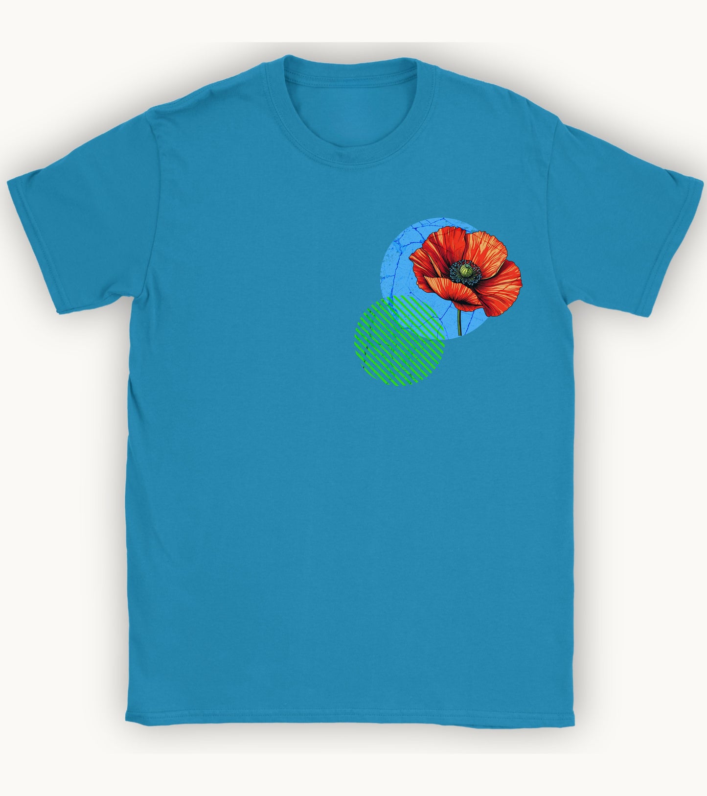 poppy, birth month August flower T-shirt
