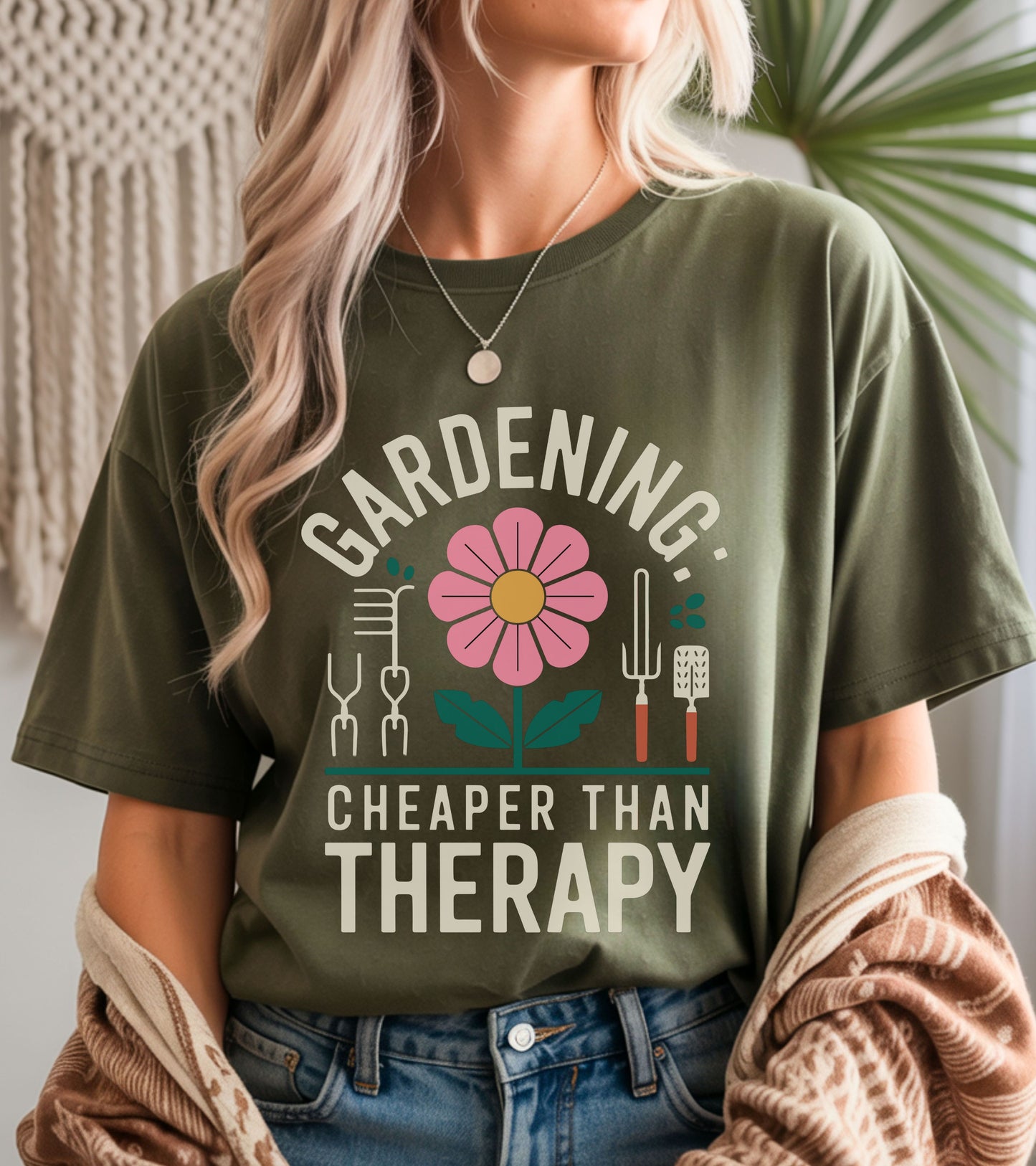 Gardening: cheaper than therapy t-shirt.