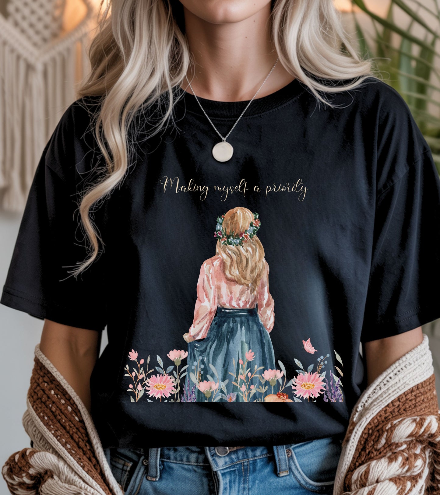 making myself a priority T-shirt