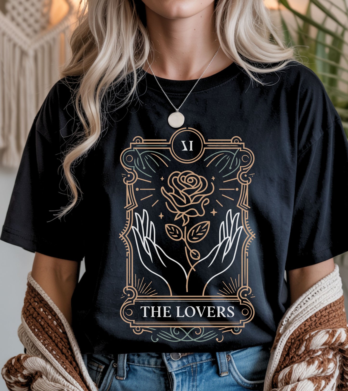The Lovers’ Bloom – A Floral Tarot Story T-shirt.