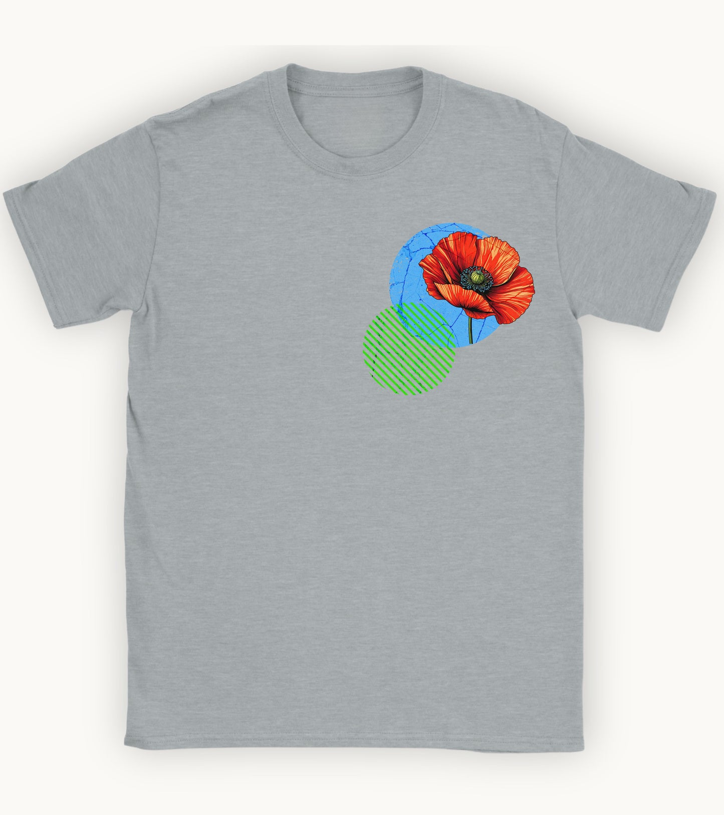 poppy, birth month August flower T-shirt
