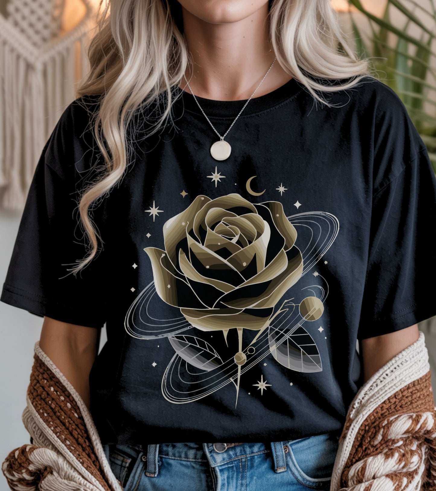 Celestial flower T-shirt.