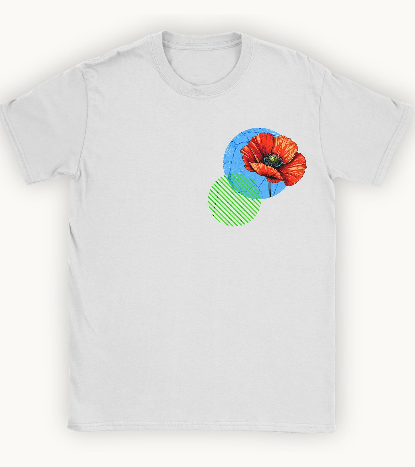 poppy, birth month August flower T-shirt