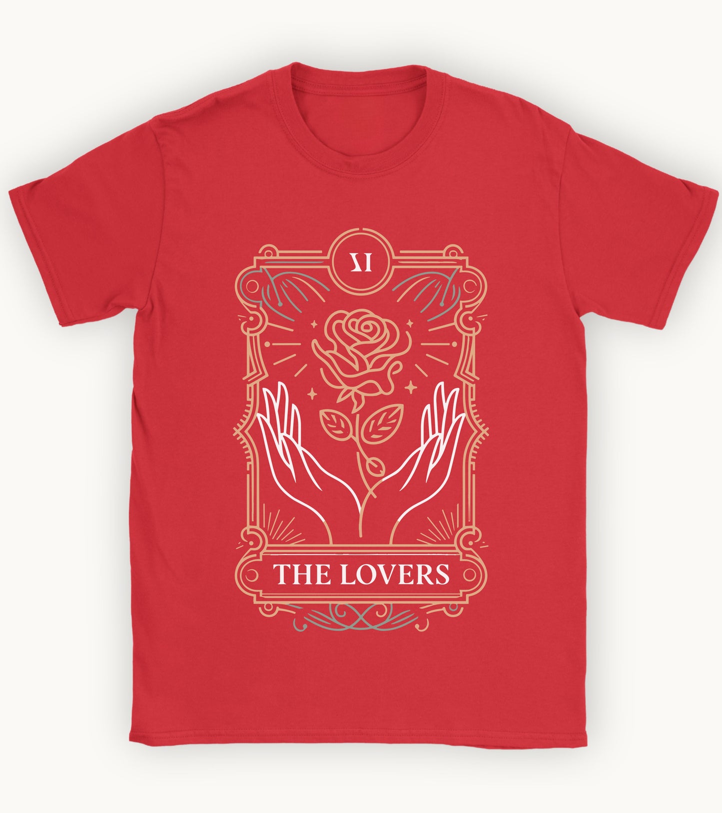The Lovers’ Bloom – A Floral Tarot Story T-shirt.
