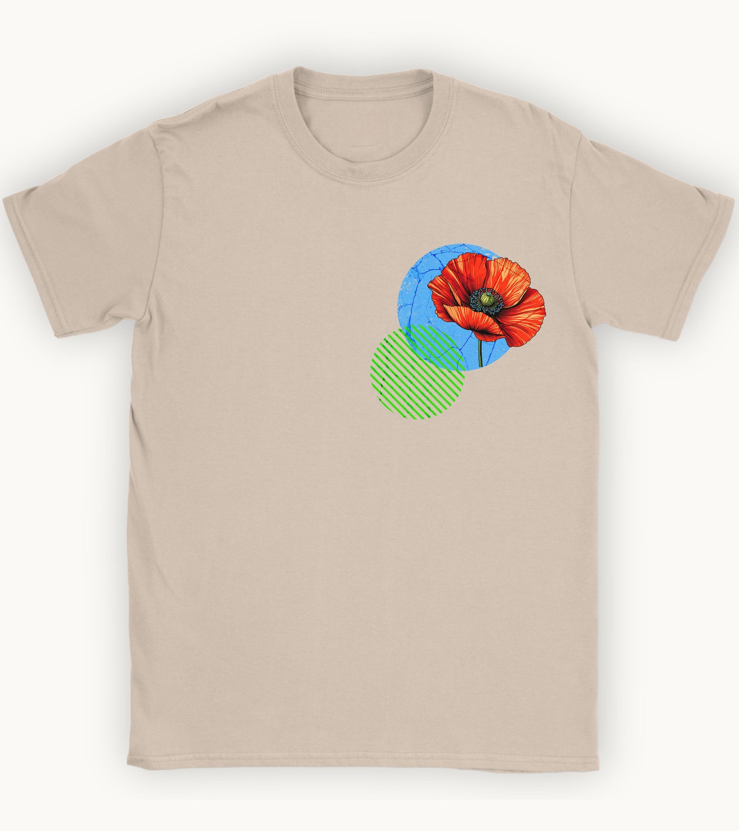 poppy, birth month August flower T-shirt