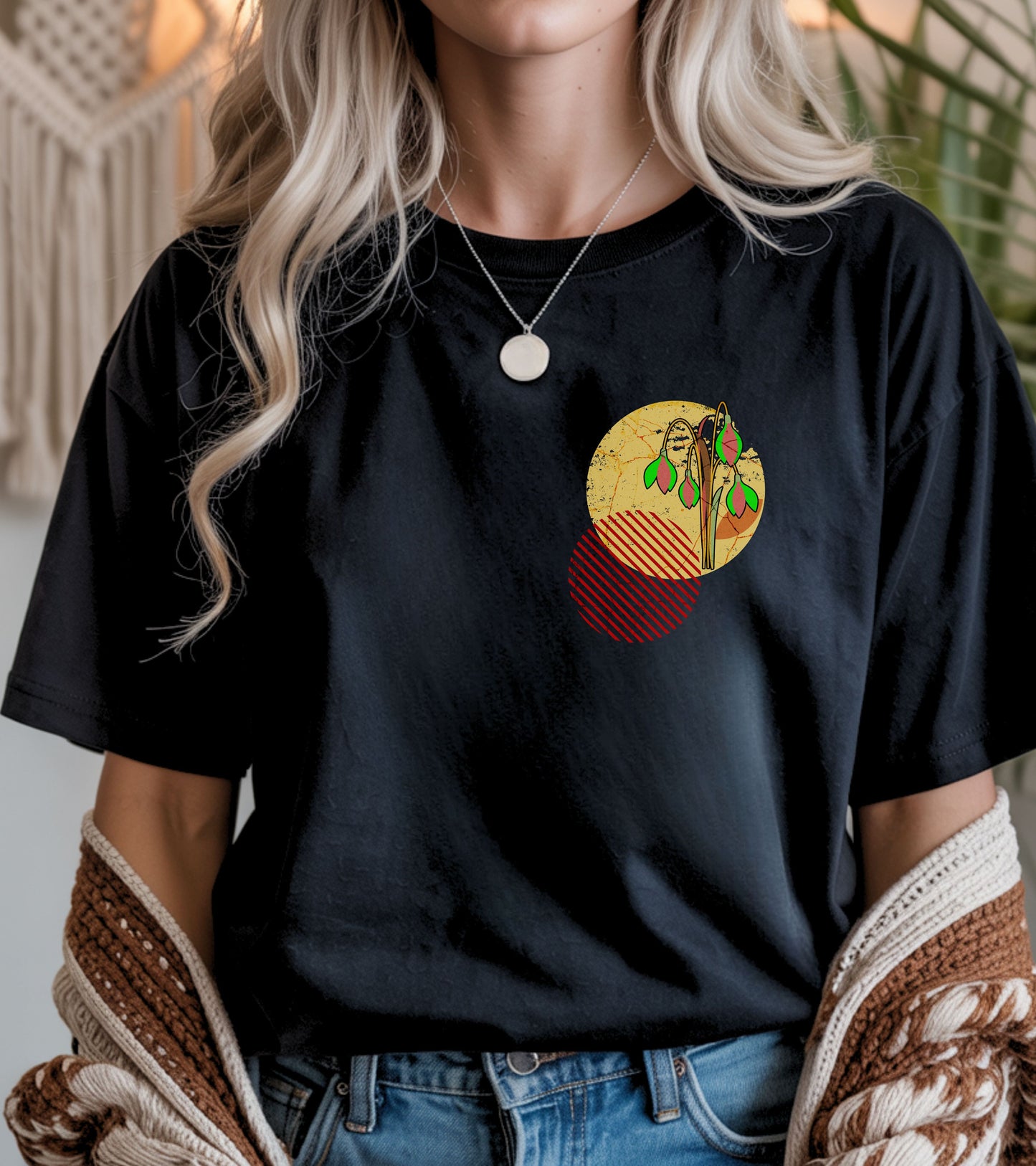 Snow drop, birth month January flower T-shirt