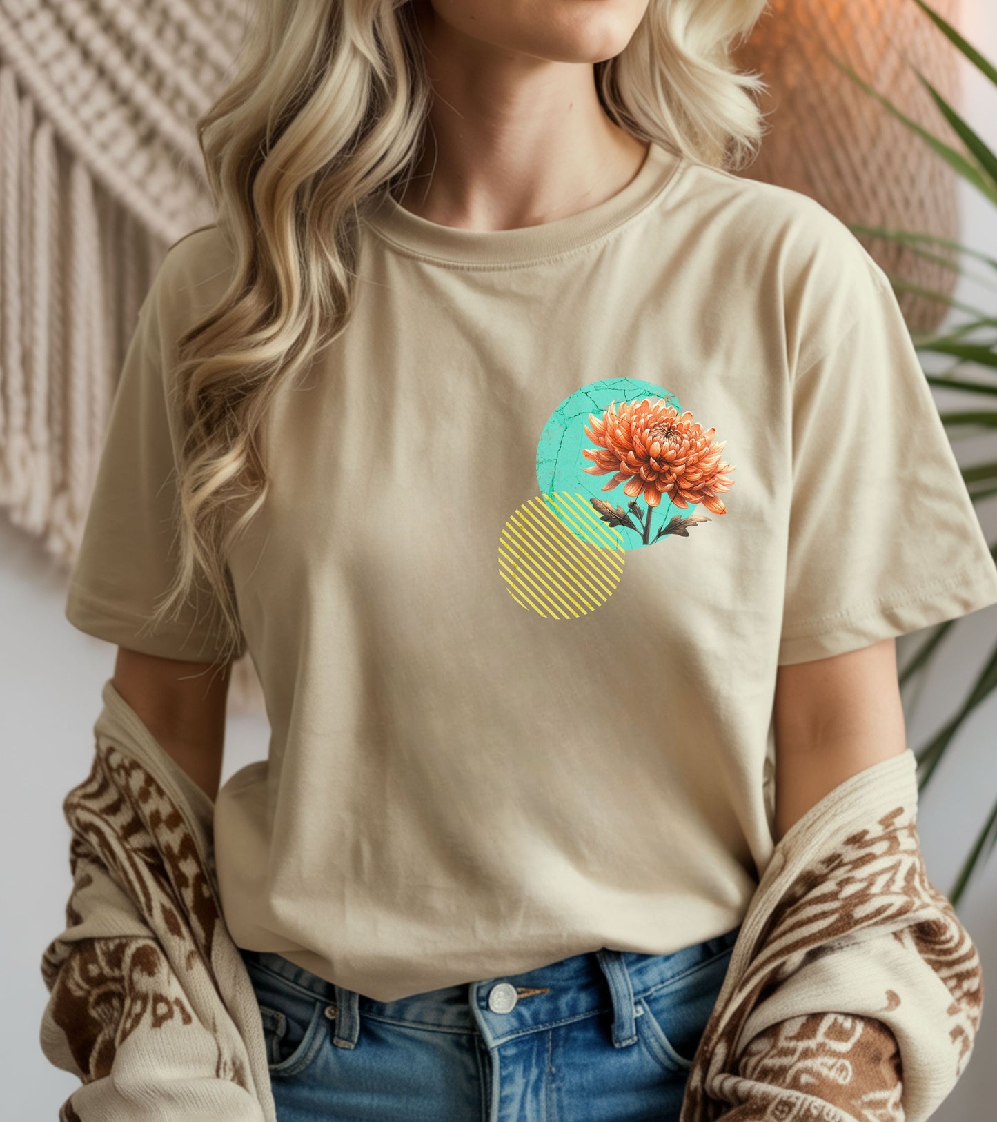 Chrysanthemum, birth month November flower T-shirt