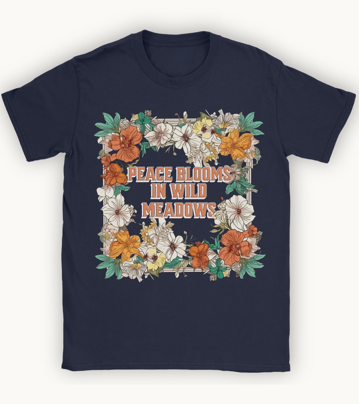 Peace blooms in wild meadows T-shirt