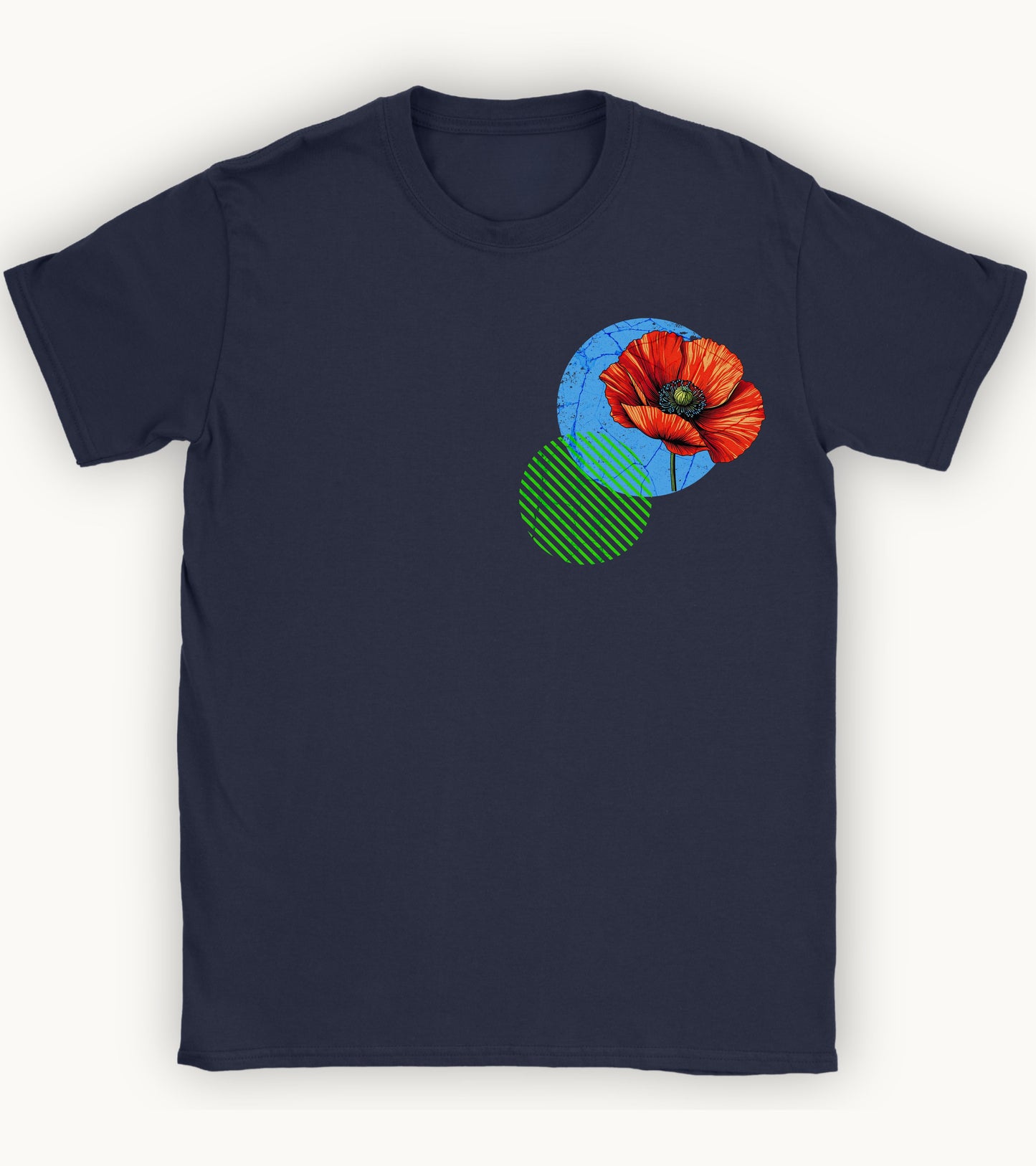 poppy, birth month August flower T-shirt