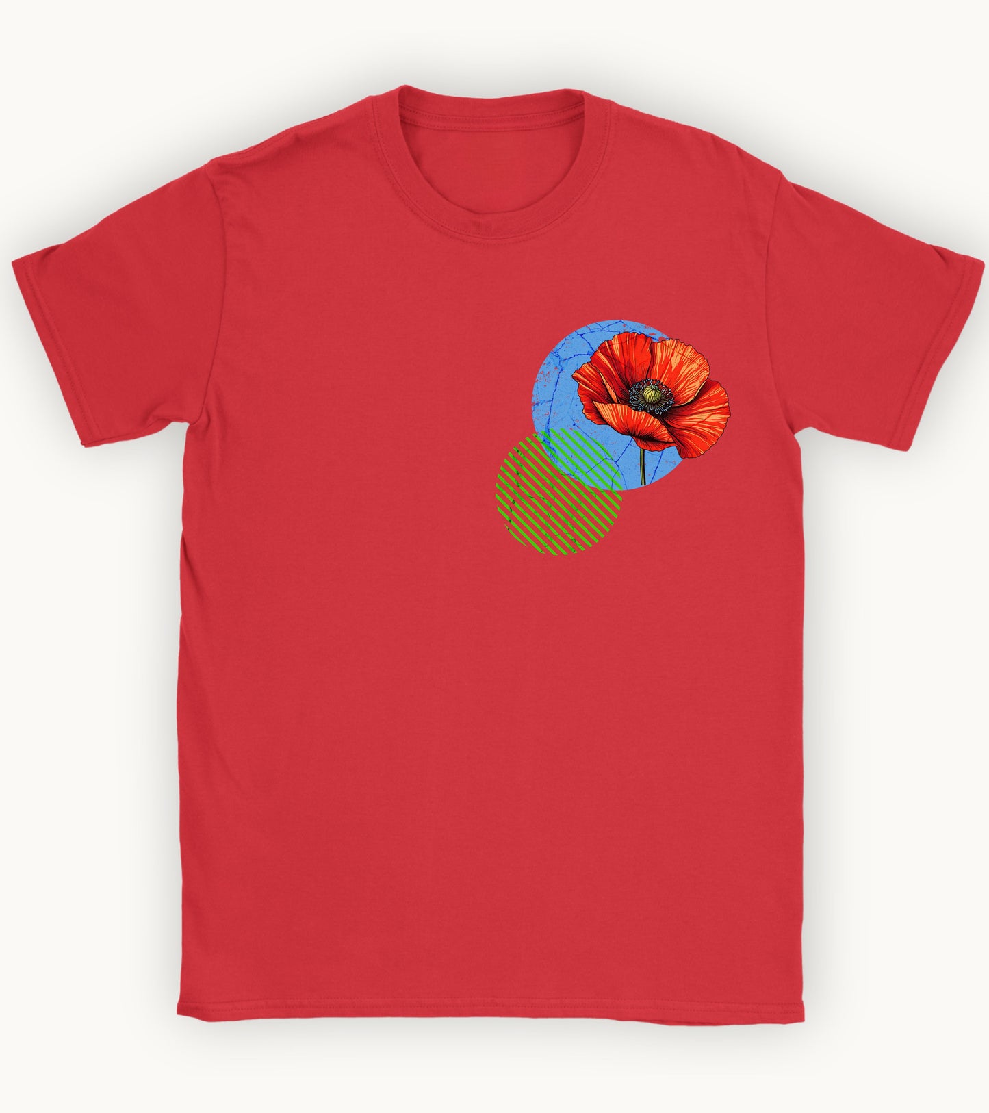 poppy, birth month August flower T-shirt