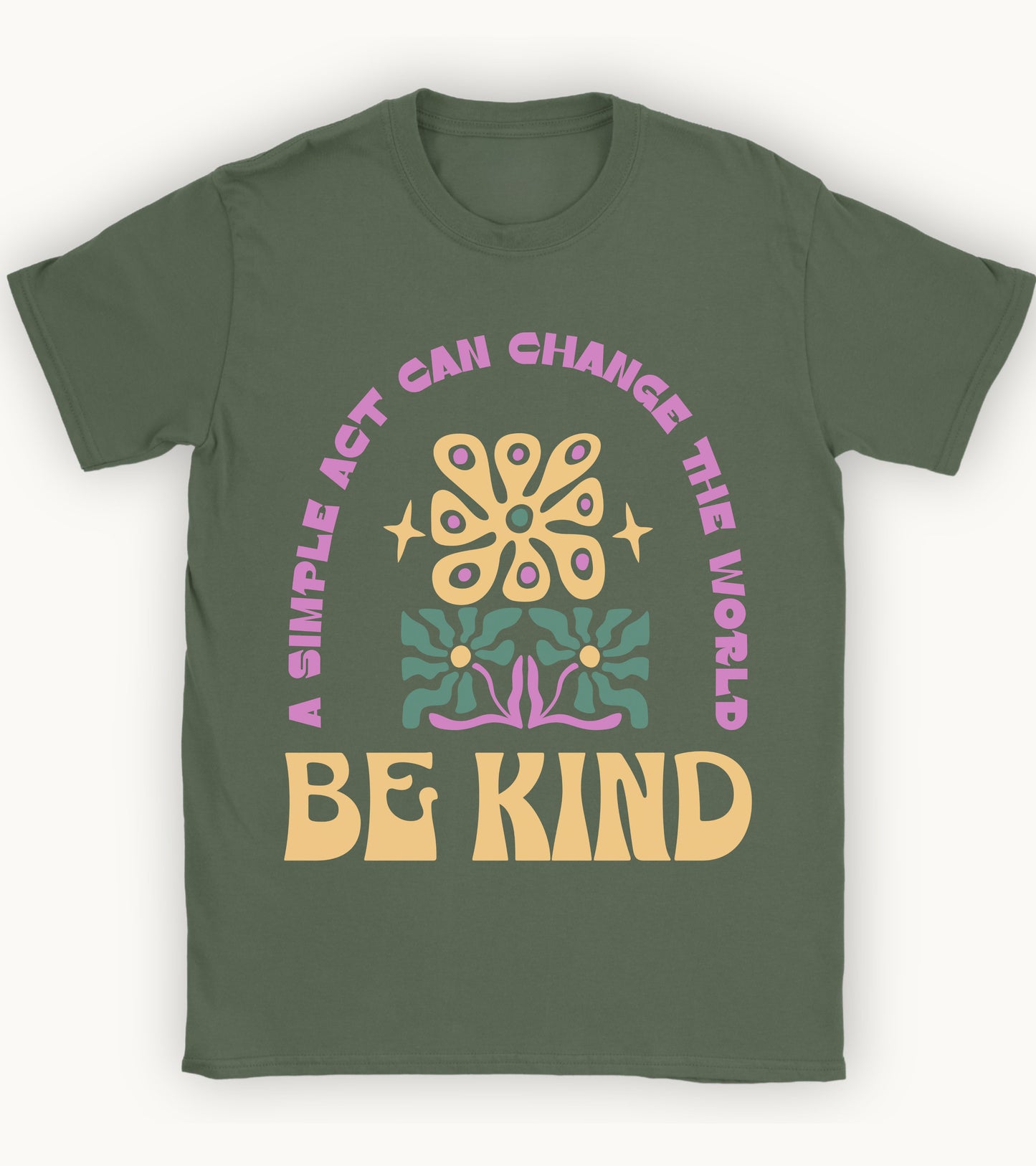 Be kind floral t-shirt.