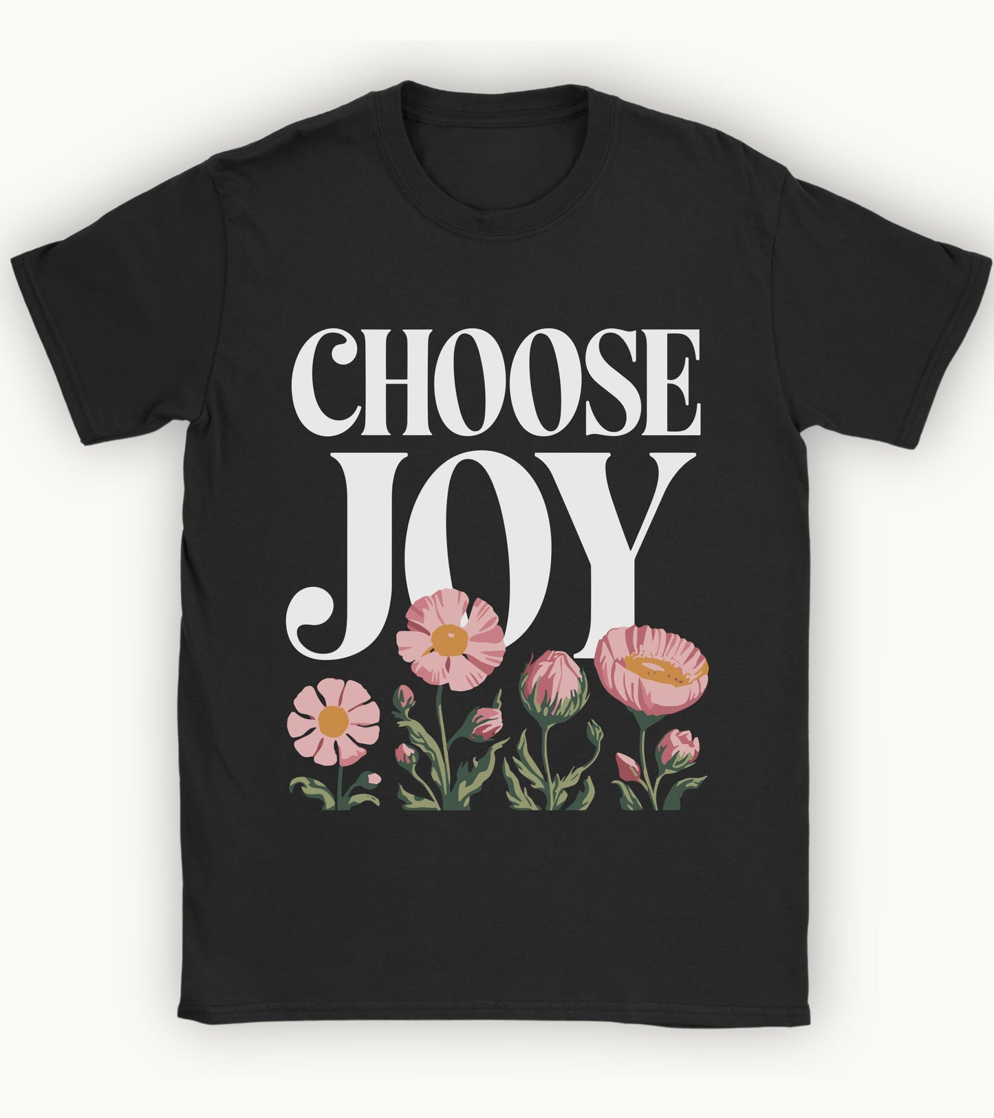 Choose joy floral t-shirt.