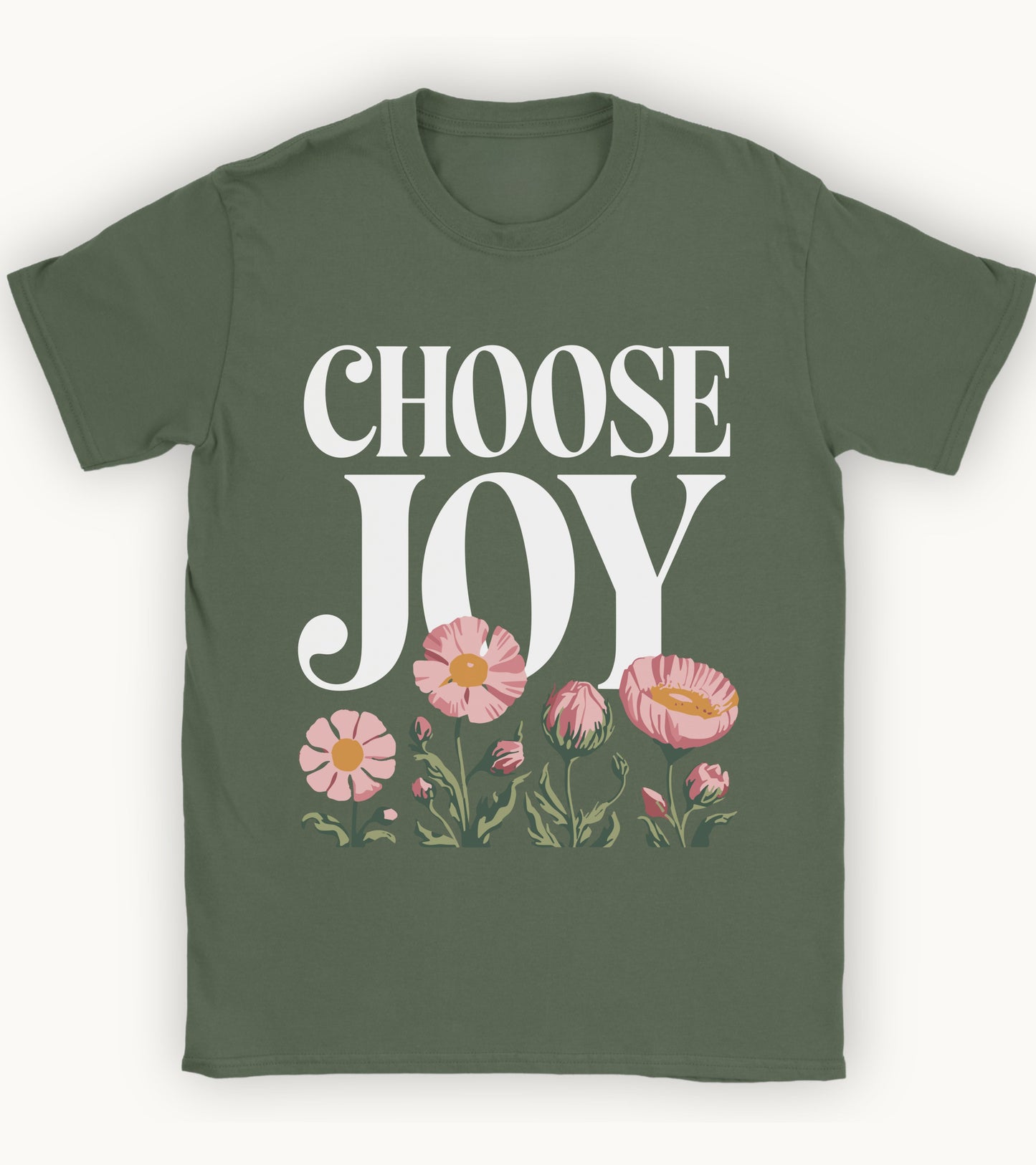Choose joy floral t-shirt.