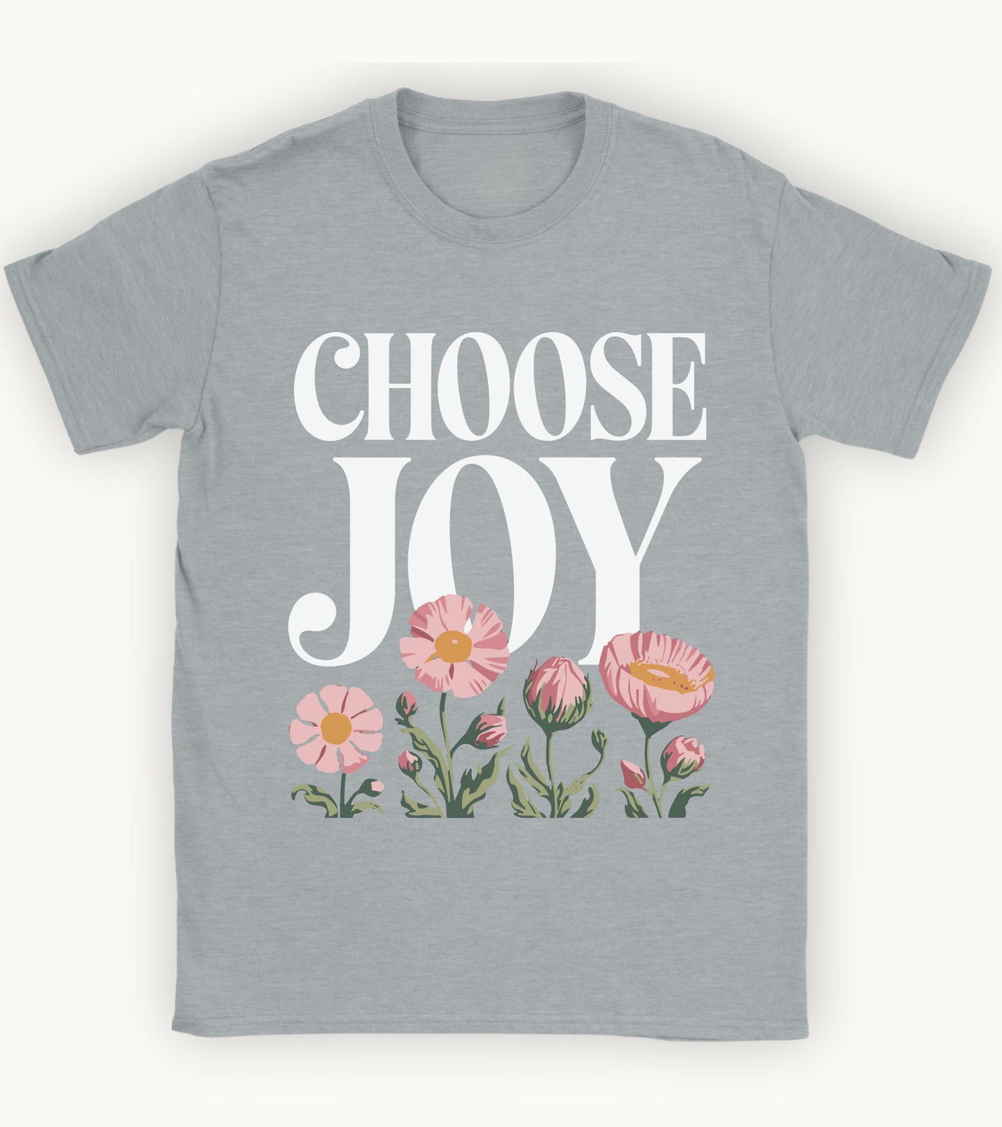 Choose joy floral t-shirt.