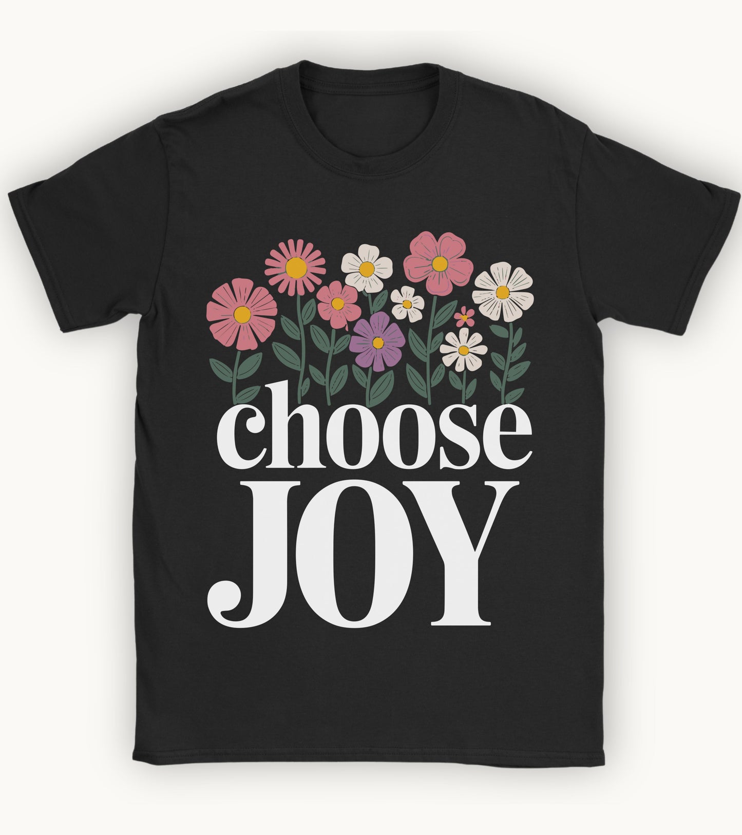 Choose joy floral t-shirt.