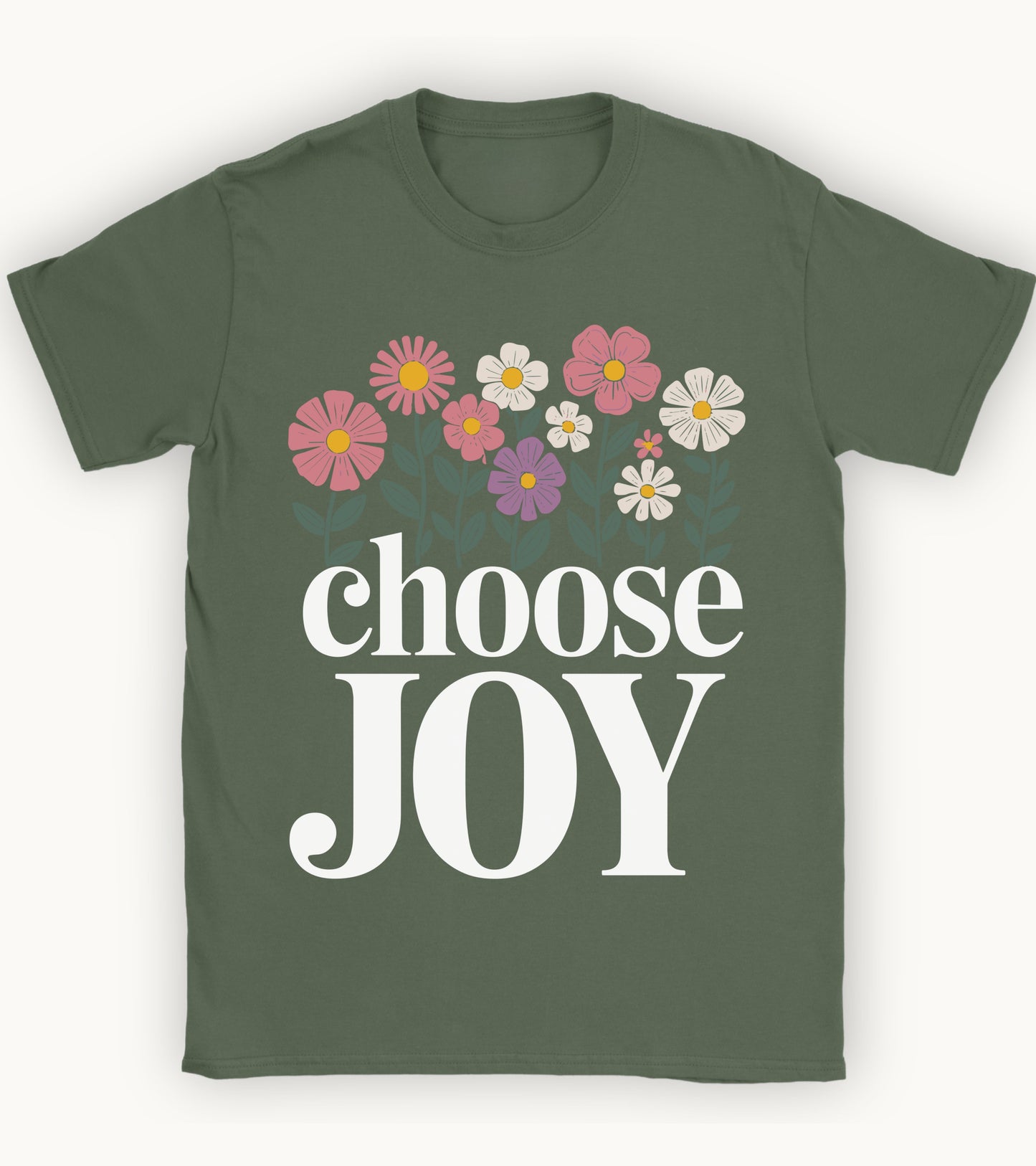 Choose joy floral t-shirt.