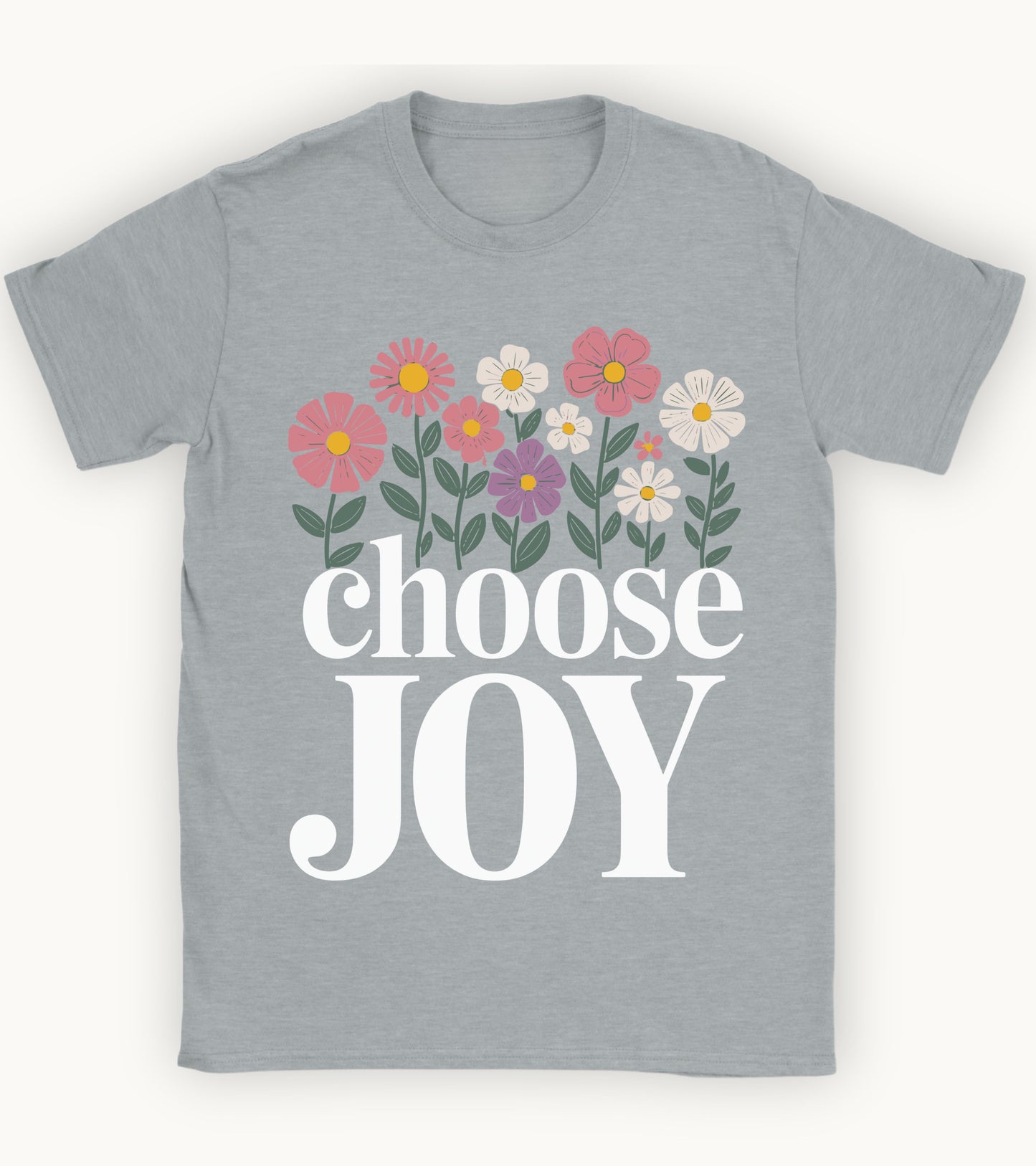 Choose joy floral t-shirt.
