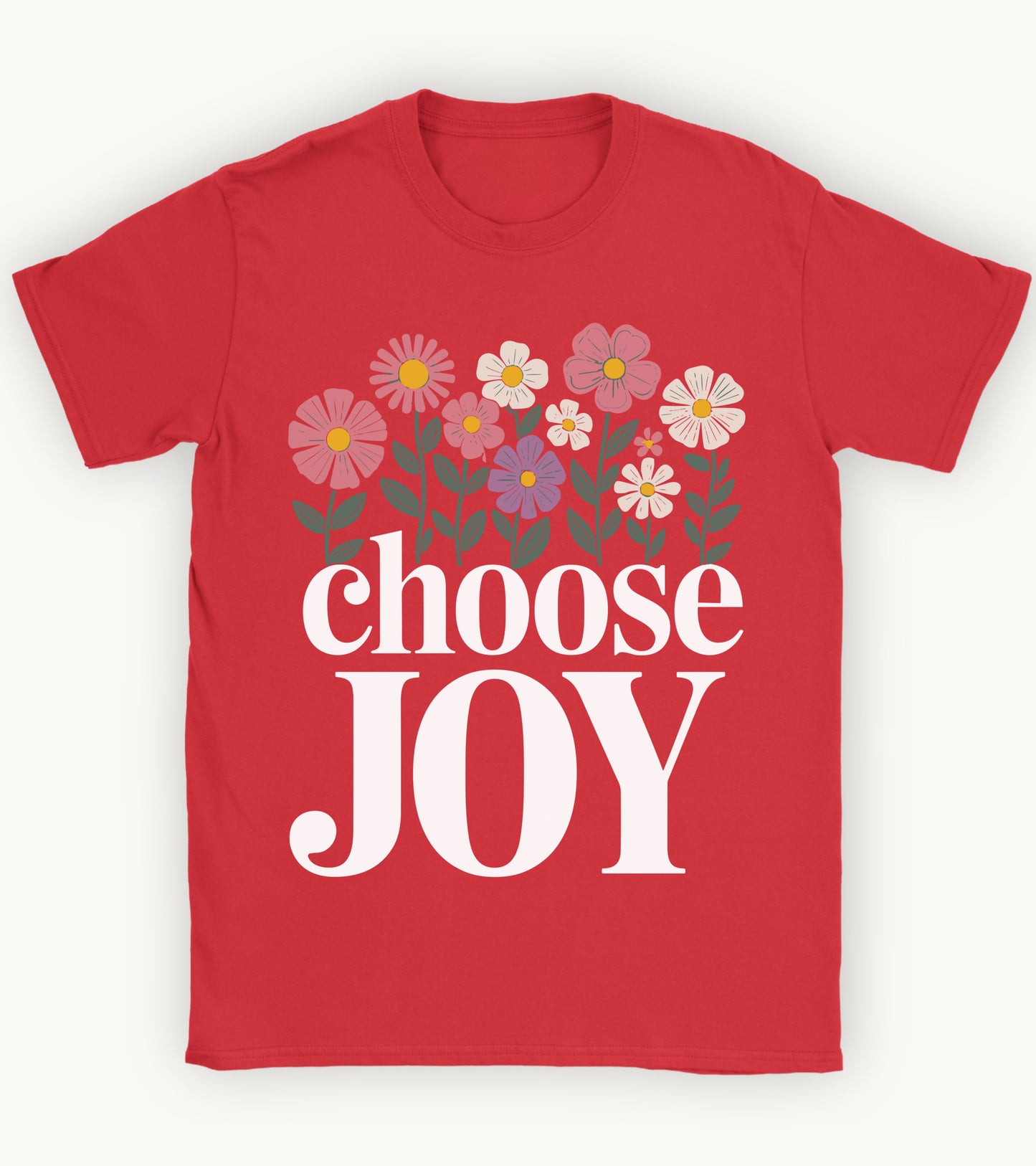 Choose joy floral t-shirt.