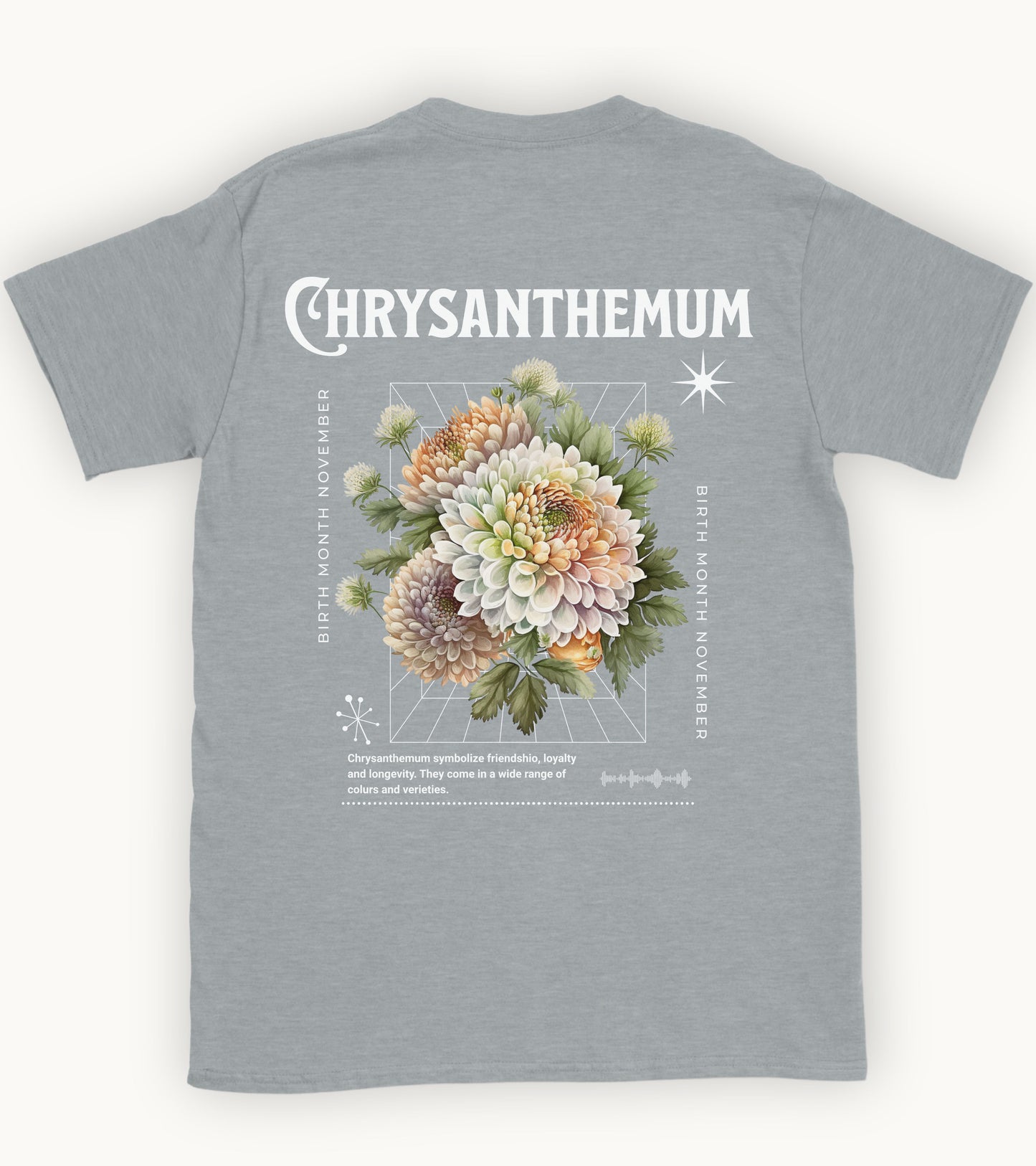 Chrysanthemum, birth month November flower 2 T-shirt