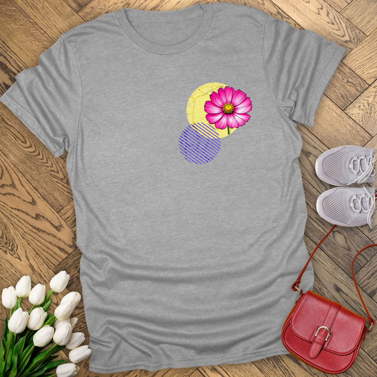 Cosmos, birth month October flower T-shirt