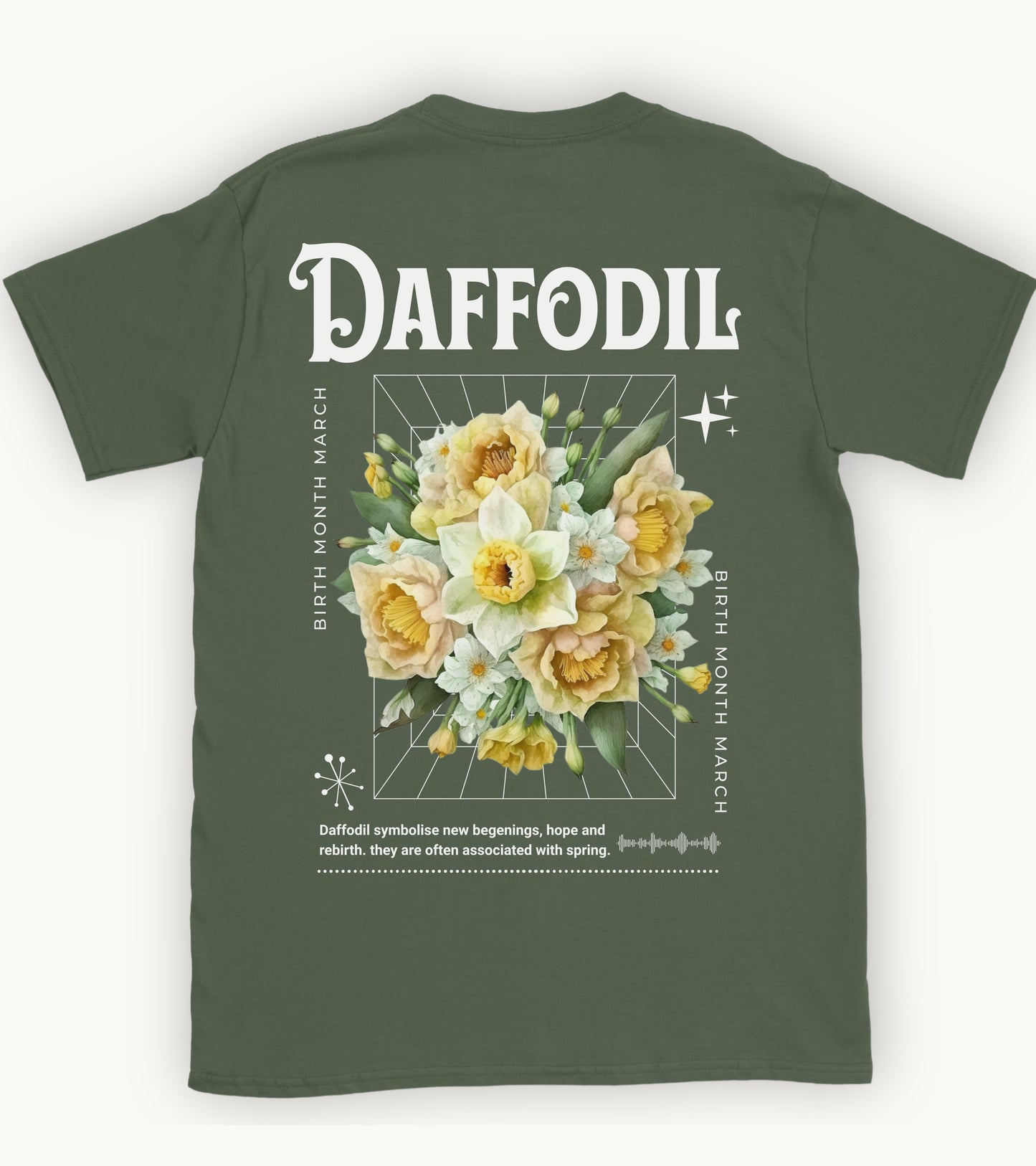 Daffodil, birth month march flower T-shirt