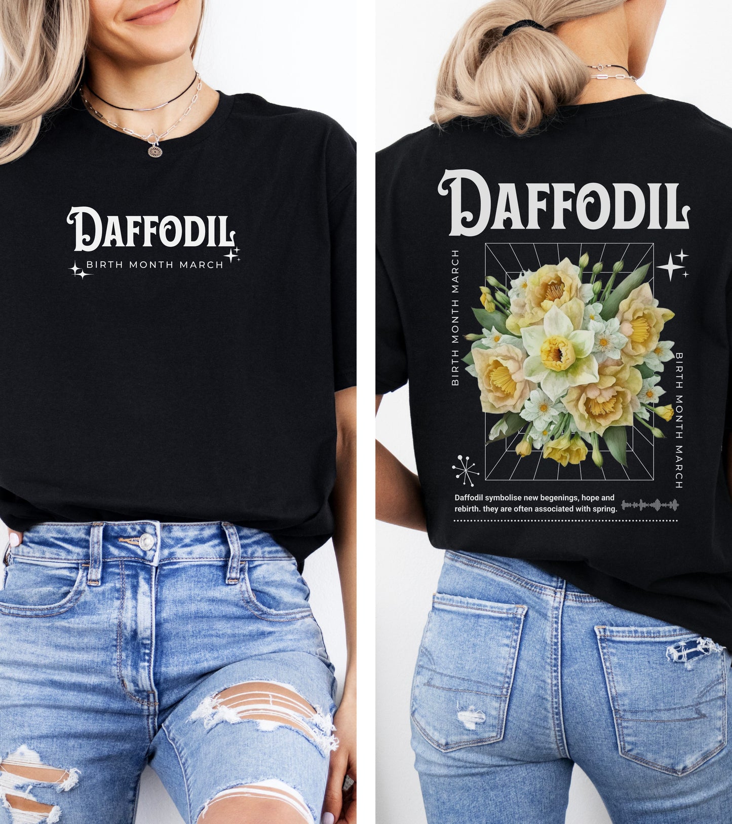 Daffodil, birth month march flower T-shirt