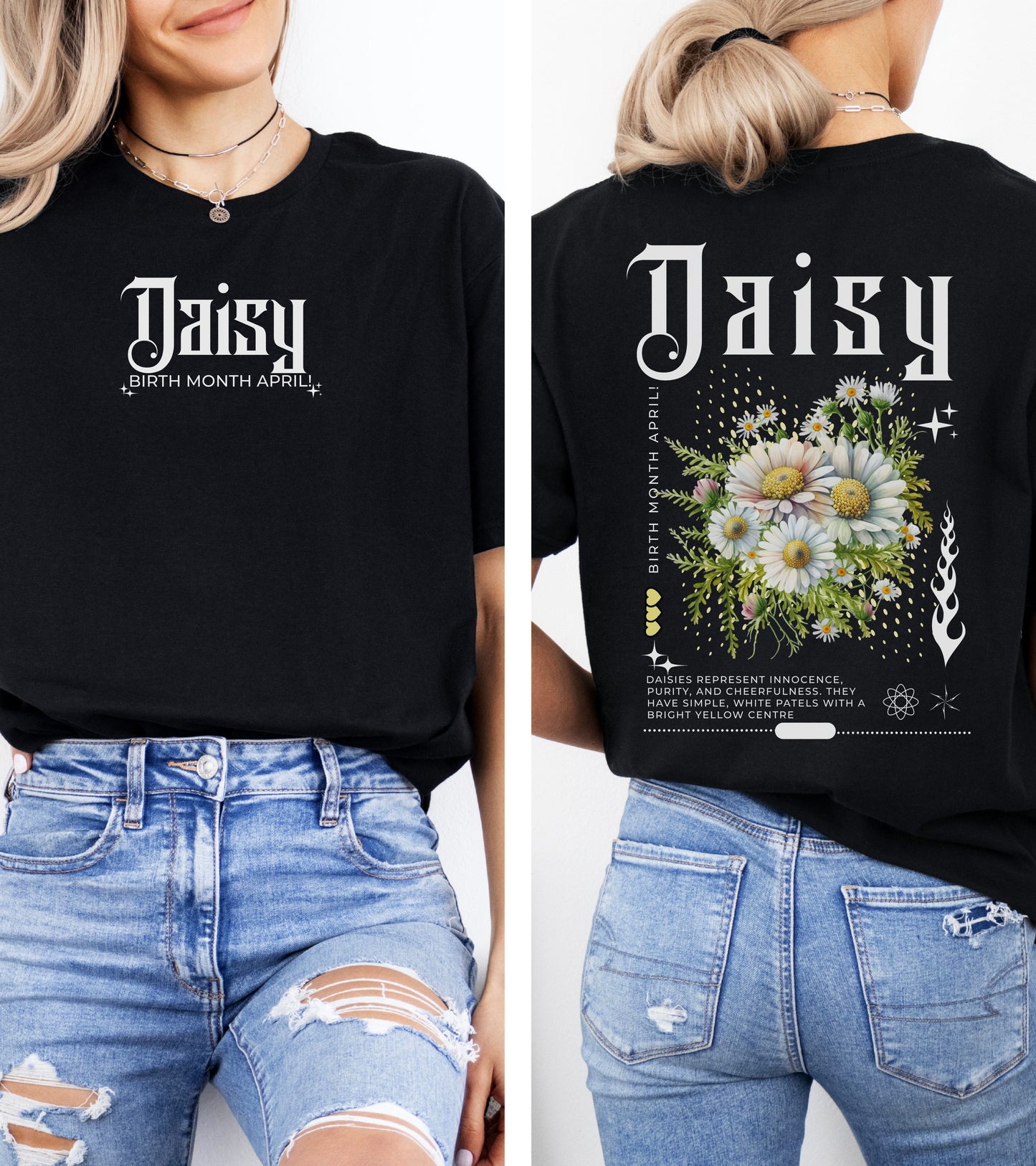 Daisy, Birth month April flower T-shirt
