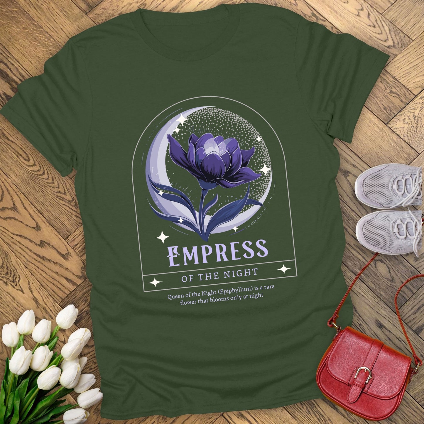 Empress of the Night – The Queen of the Night Flower T-shirt.