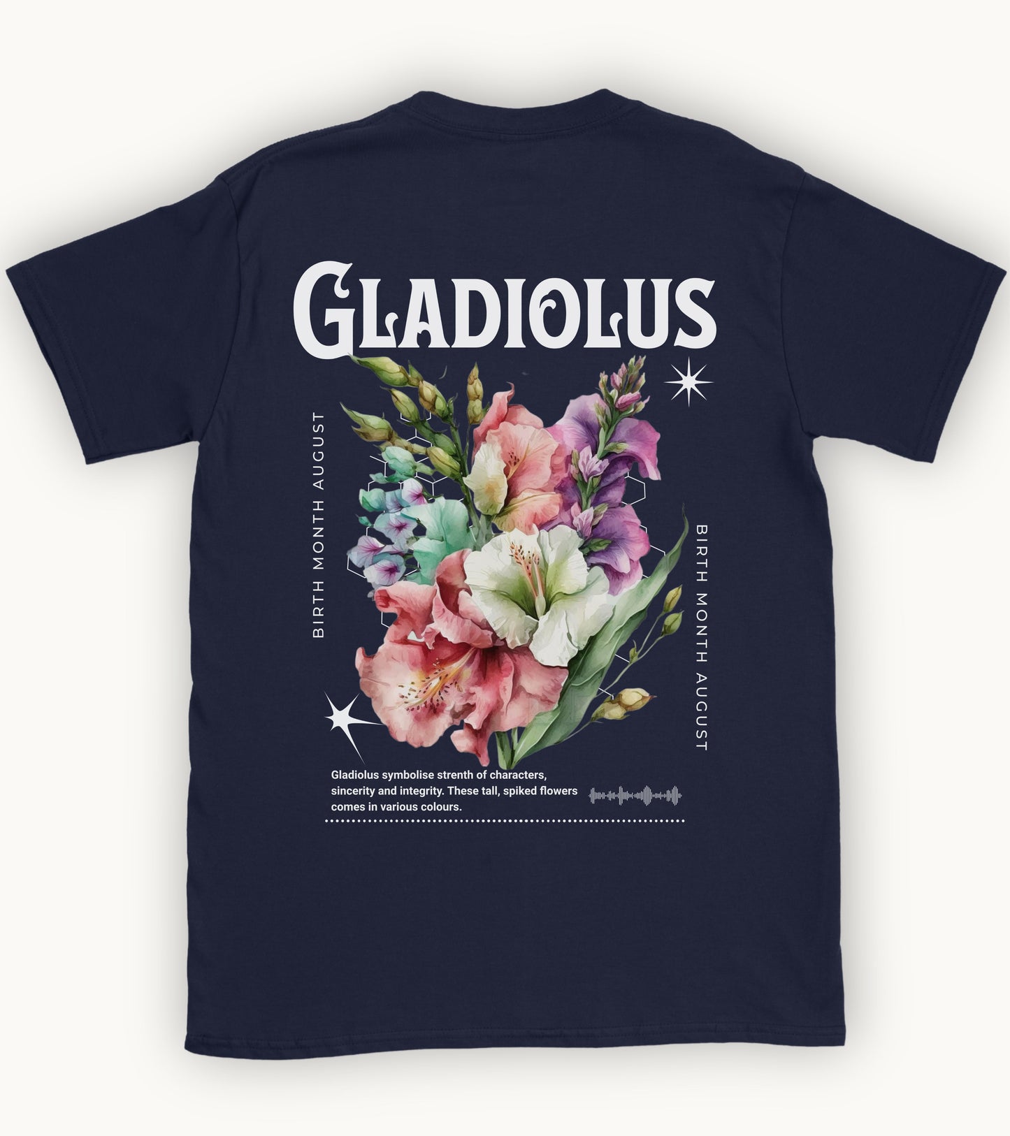 Gladiolus, birth month August flower T-shirt