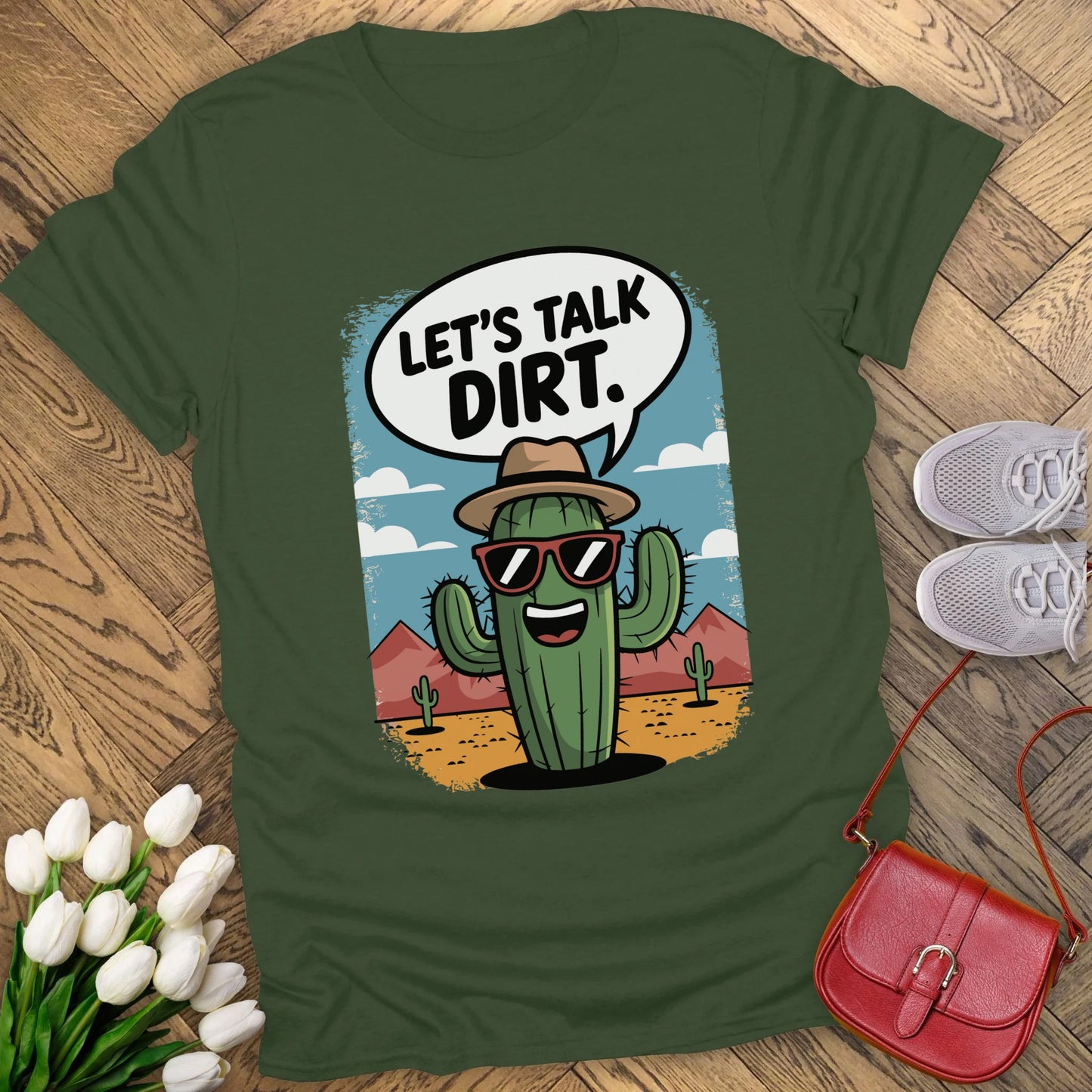 Let's talk dirt t-shirt.