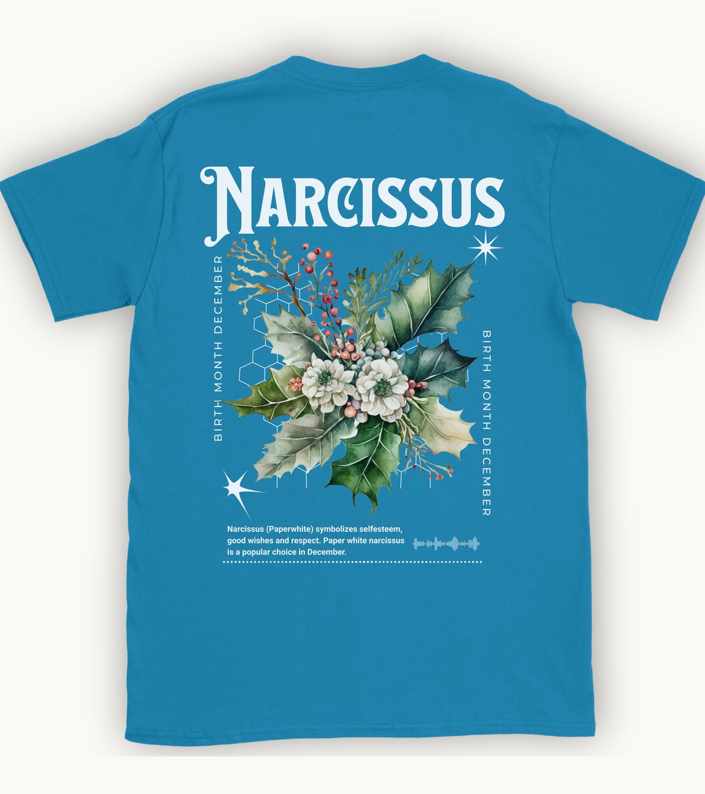 Narcissus, birth month December flower T-shirt