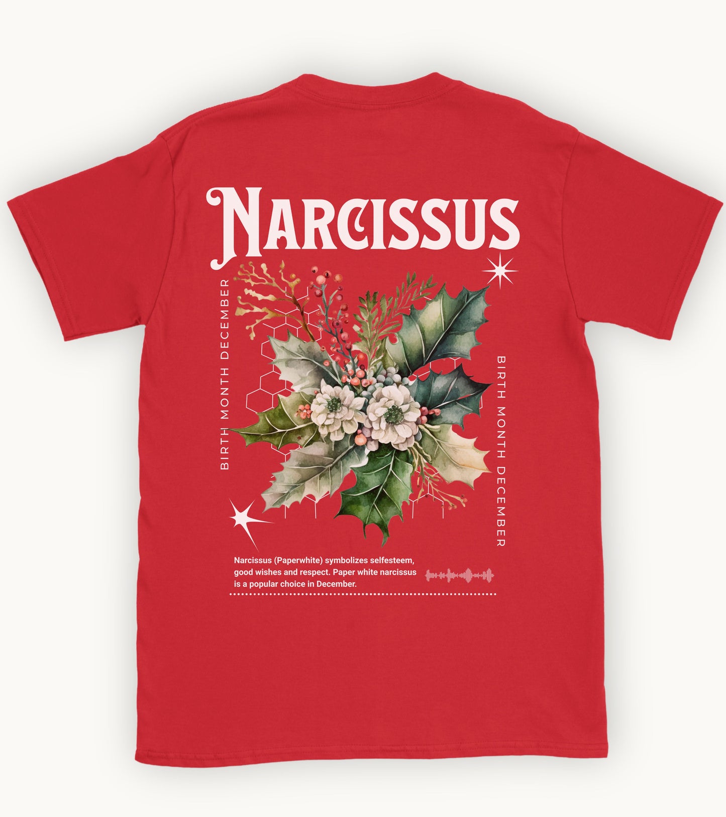 Narcissus, birth month December flower T-shirt