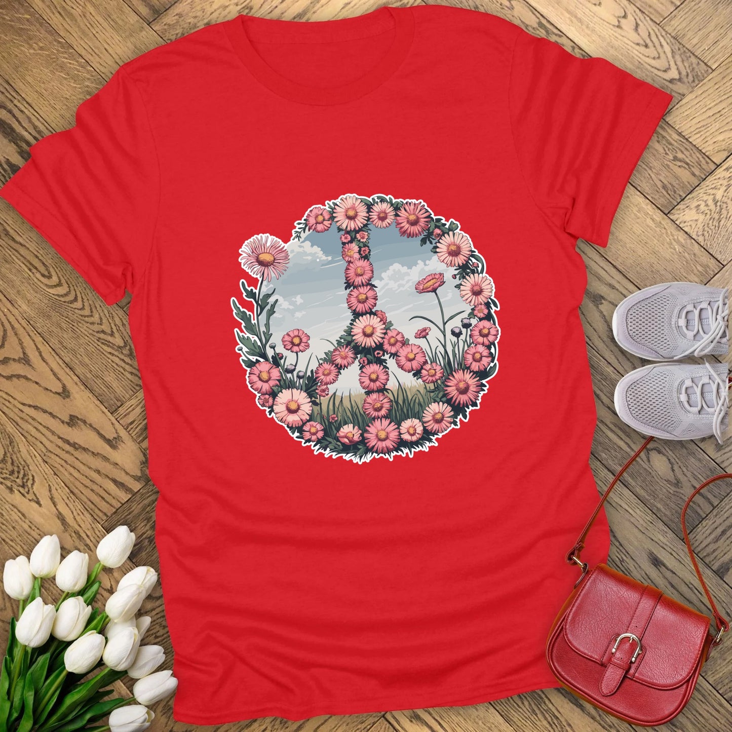 Peace blooms t-shirt.