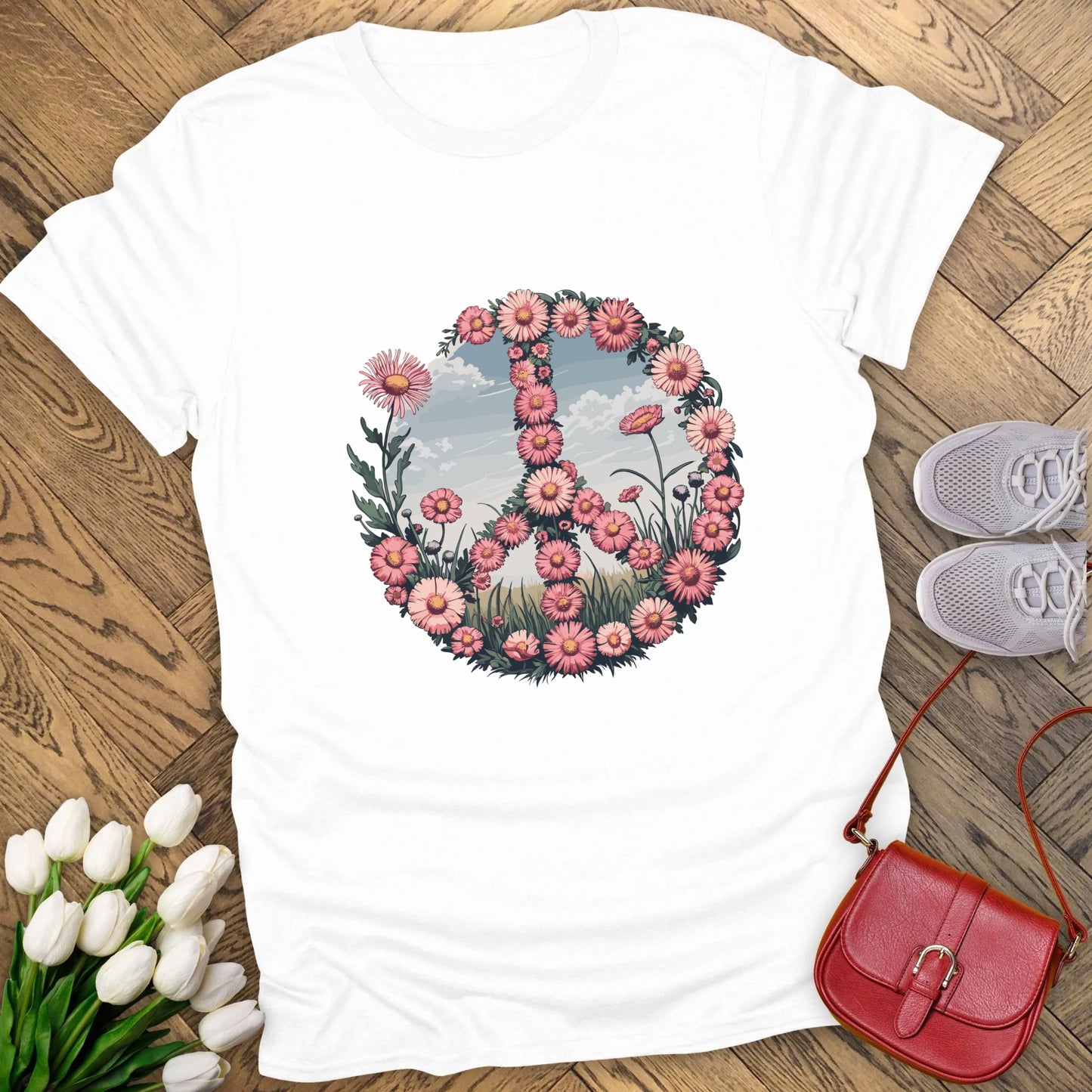 Peace blooms t-shirt.