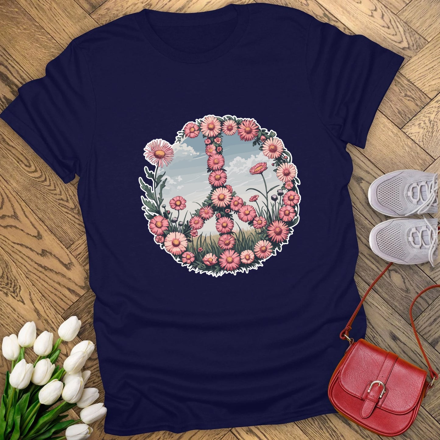 Peace blooms t-shirt.