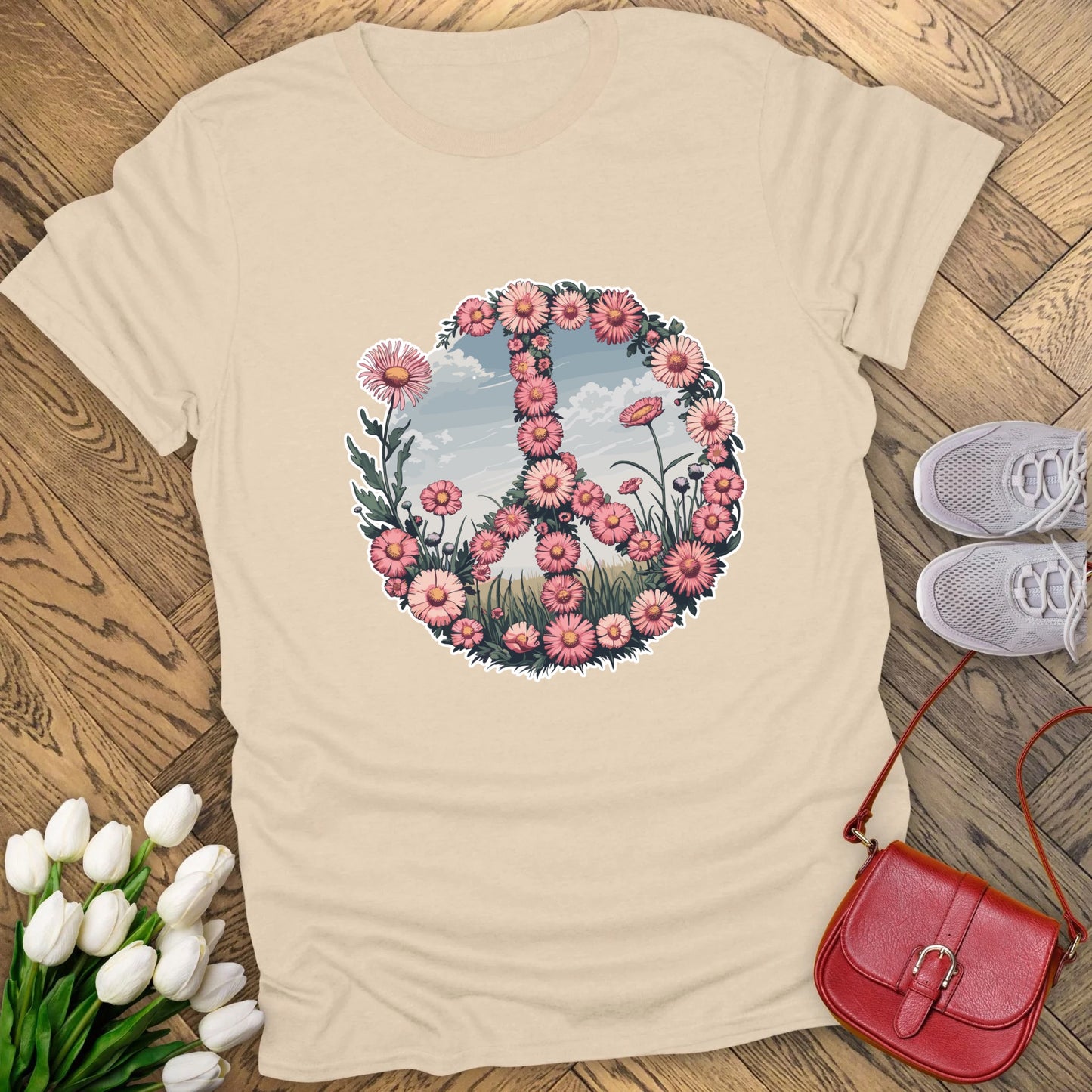 Peace blooms t-shirt.