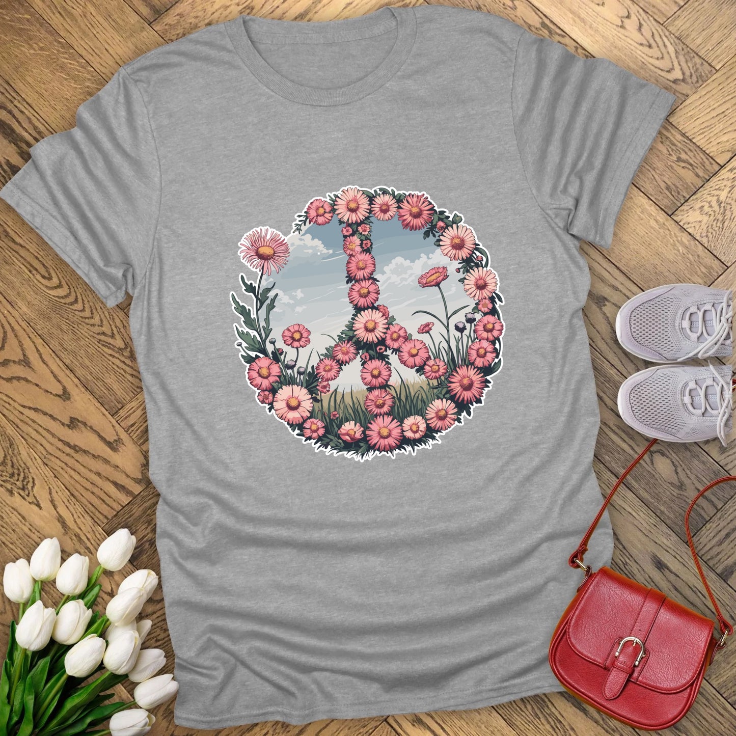 Peace blooms t-shirt.