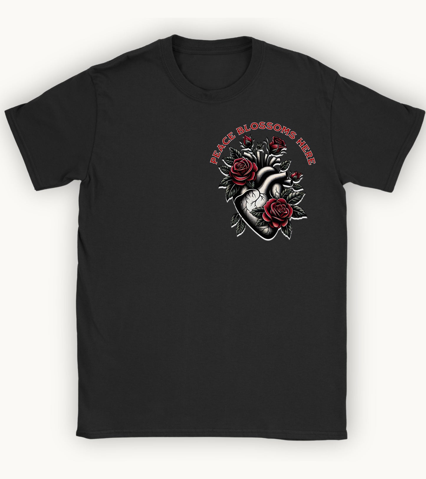 Peace blossoms here T-shirt