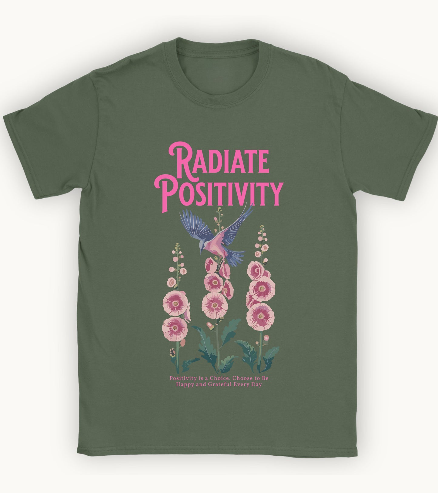 Radiate positivity t-shirt.