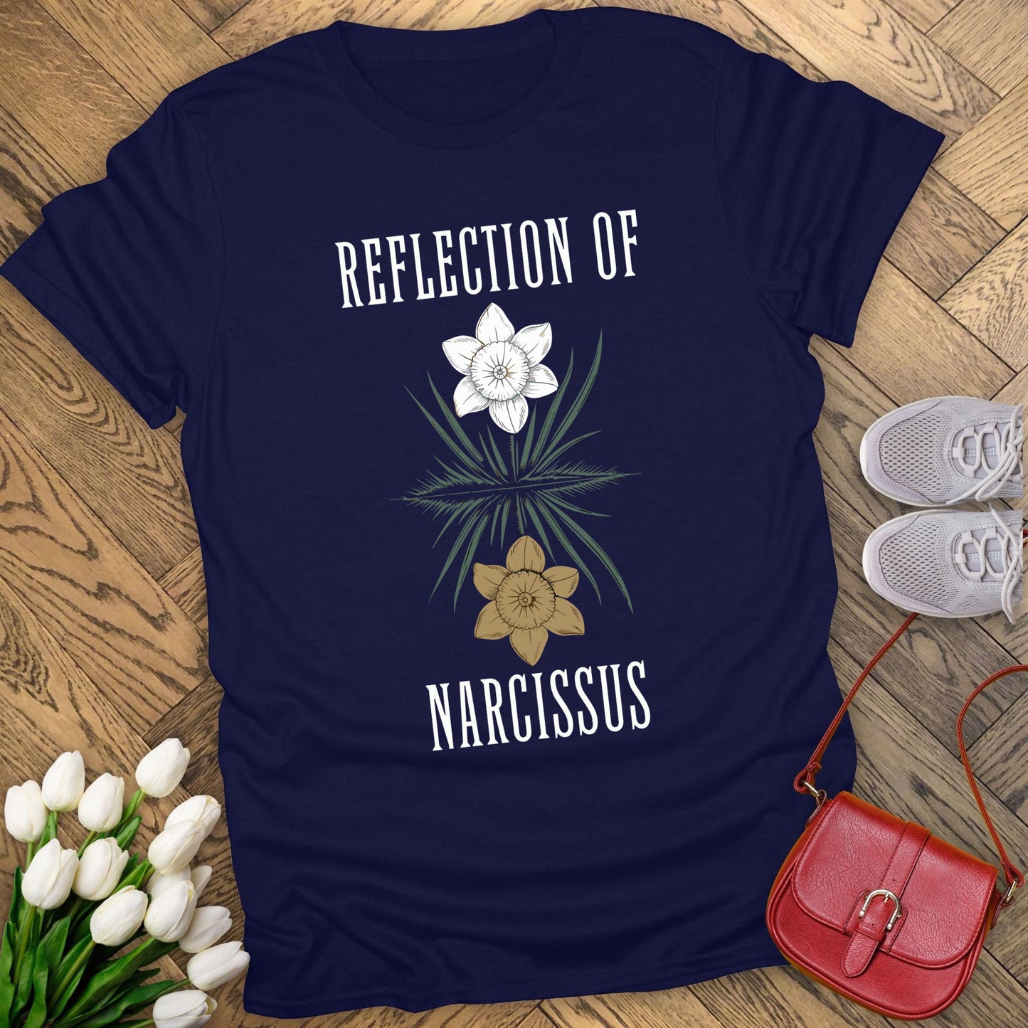 Reflection of Narcissus t-shirt.