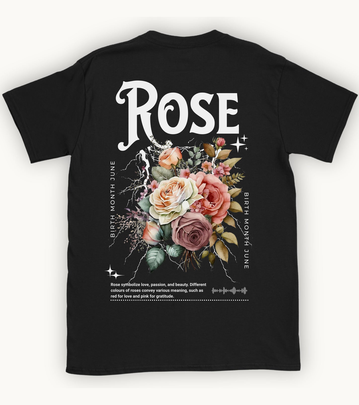 Rose, birth month june flower T-shirt