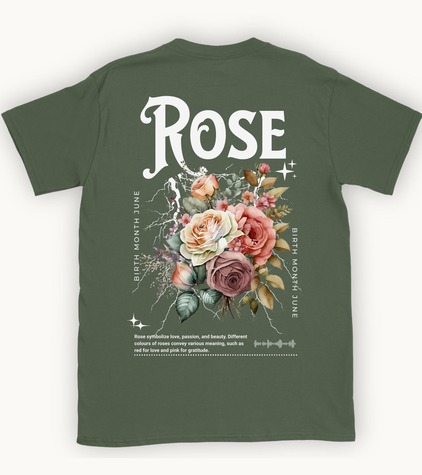 Rose, birth month june flower T-shirt