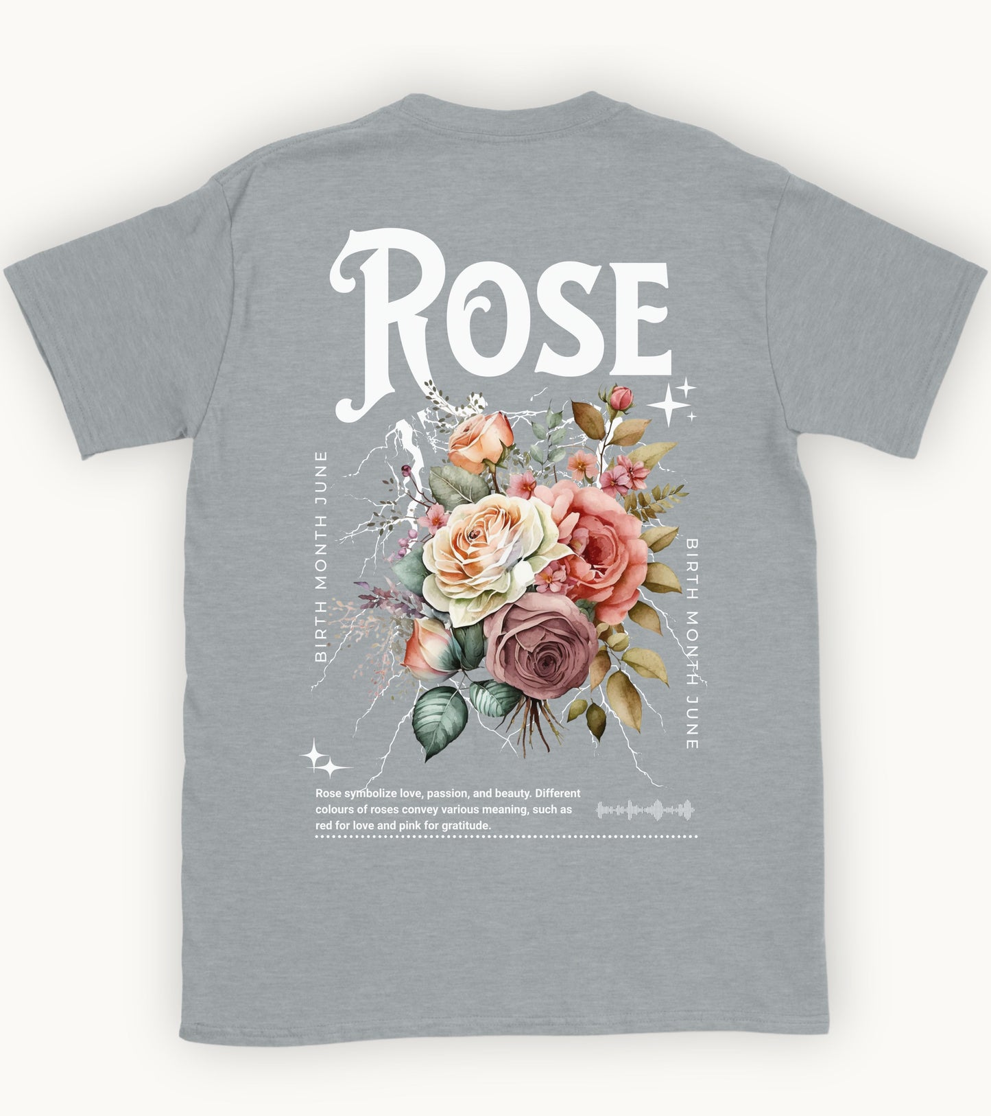 Rose, birth month june flower T-shirt