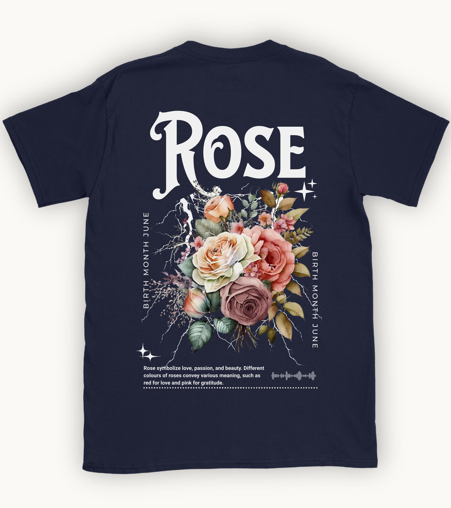 Rose, birth month june flower T-shirt