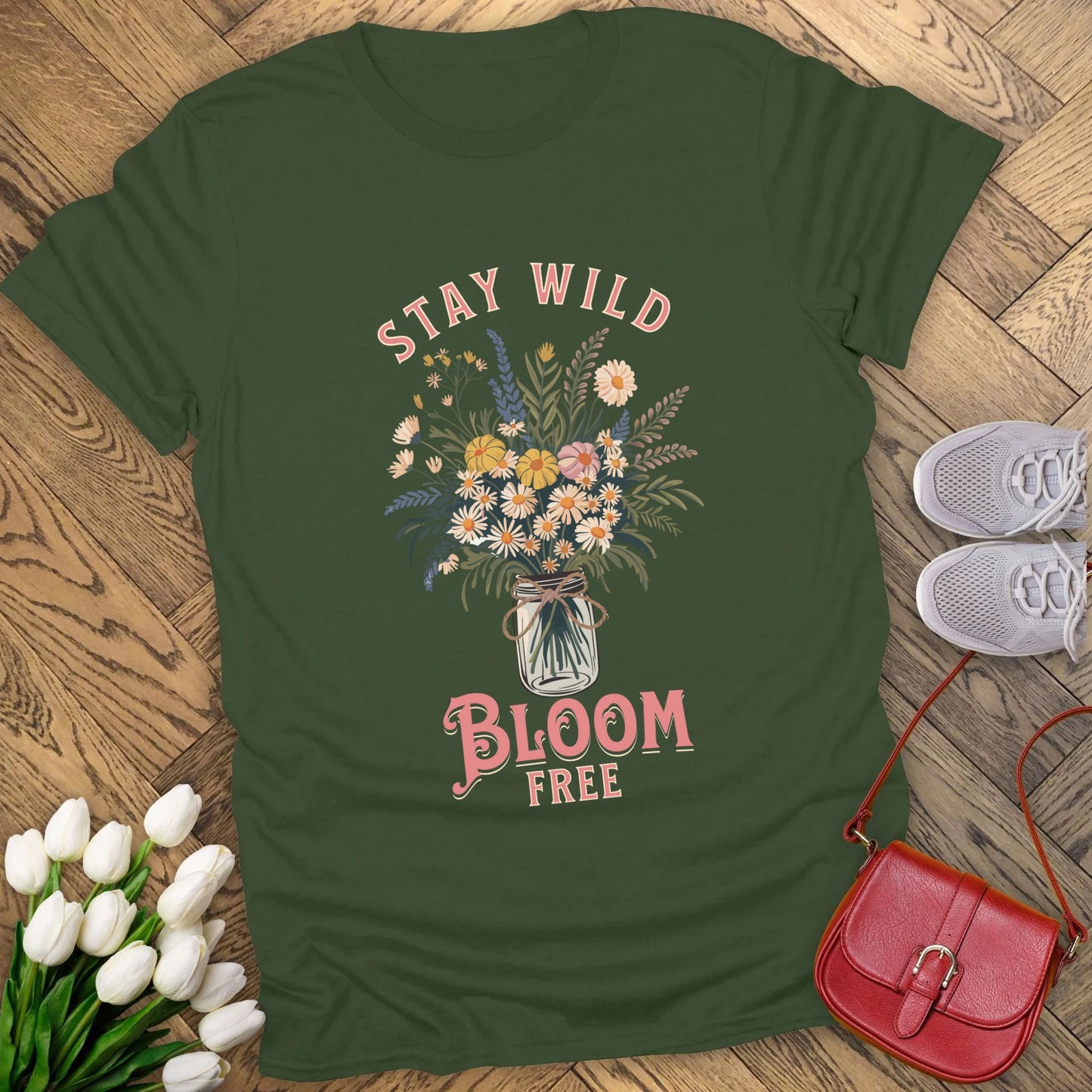 stay wild bloom free T-shirt
