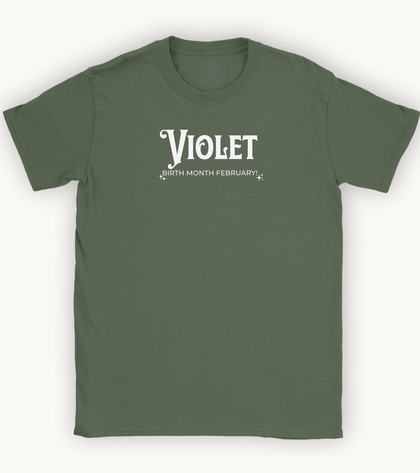 Violet, birth month february flower T-shirt