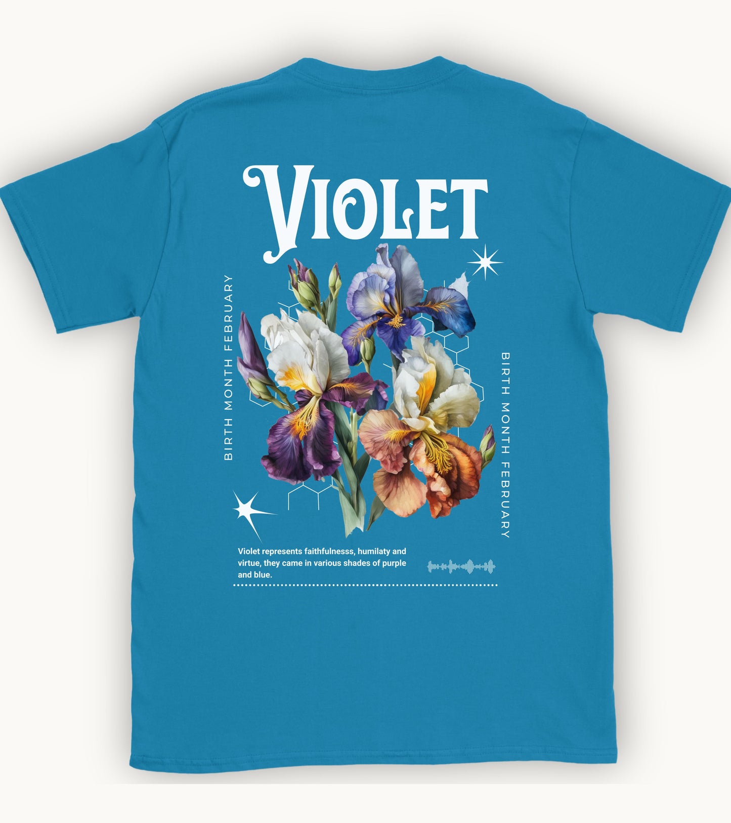 Violet, birth month february flower T-shirt