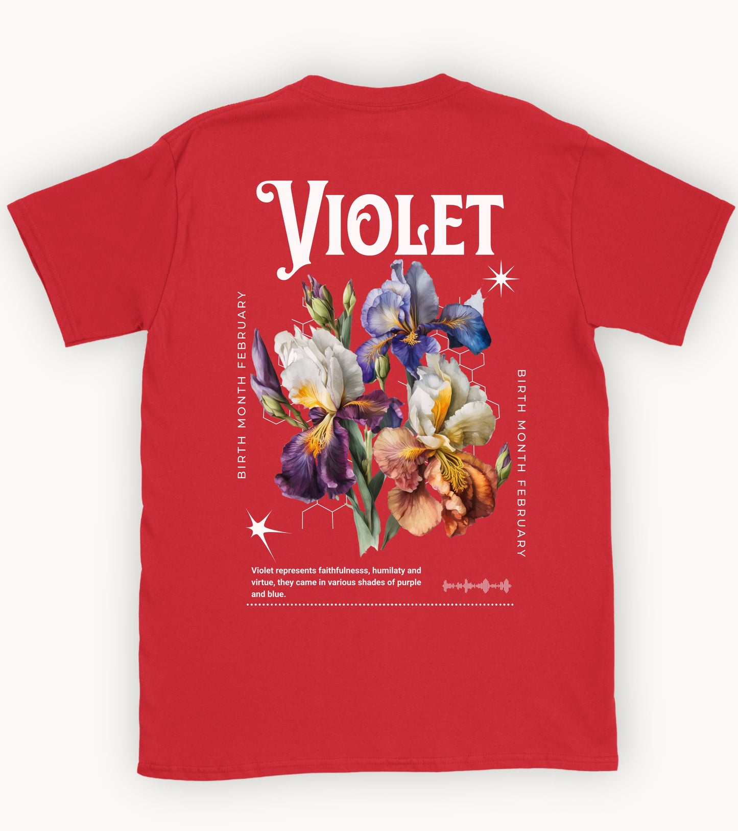Violet, birth month february flower T-shirt