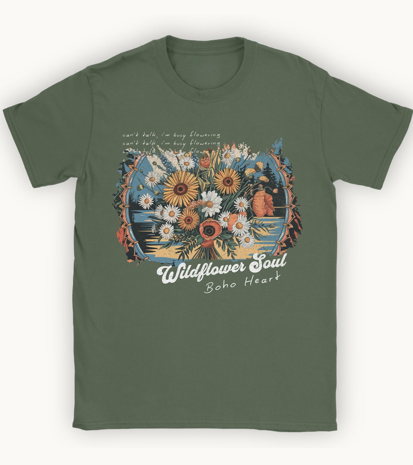 Wildflower soul boho heart T-shirt.